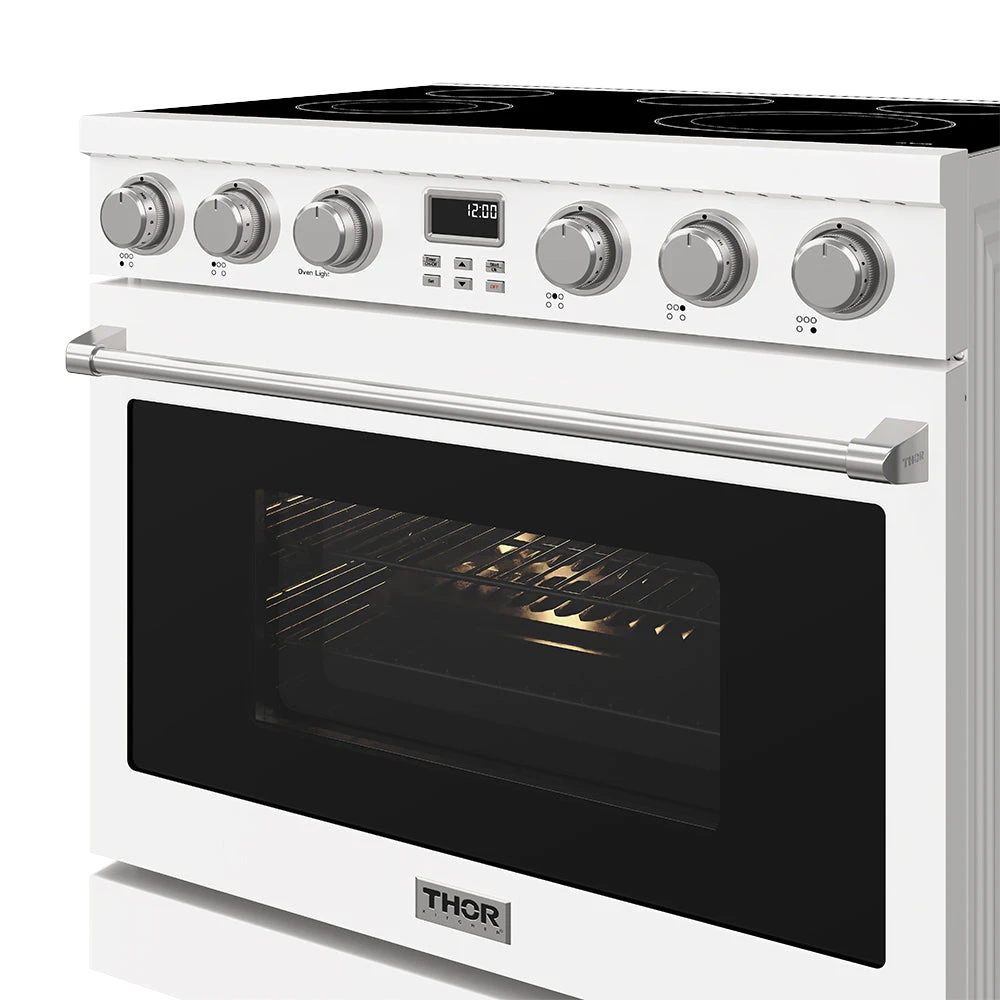 36 Inch Electric Range In White Contemporary Professional ARE36W