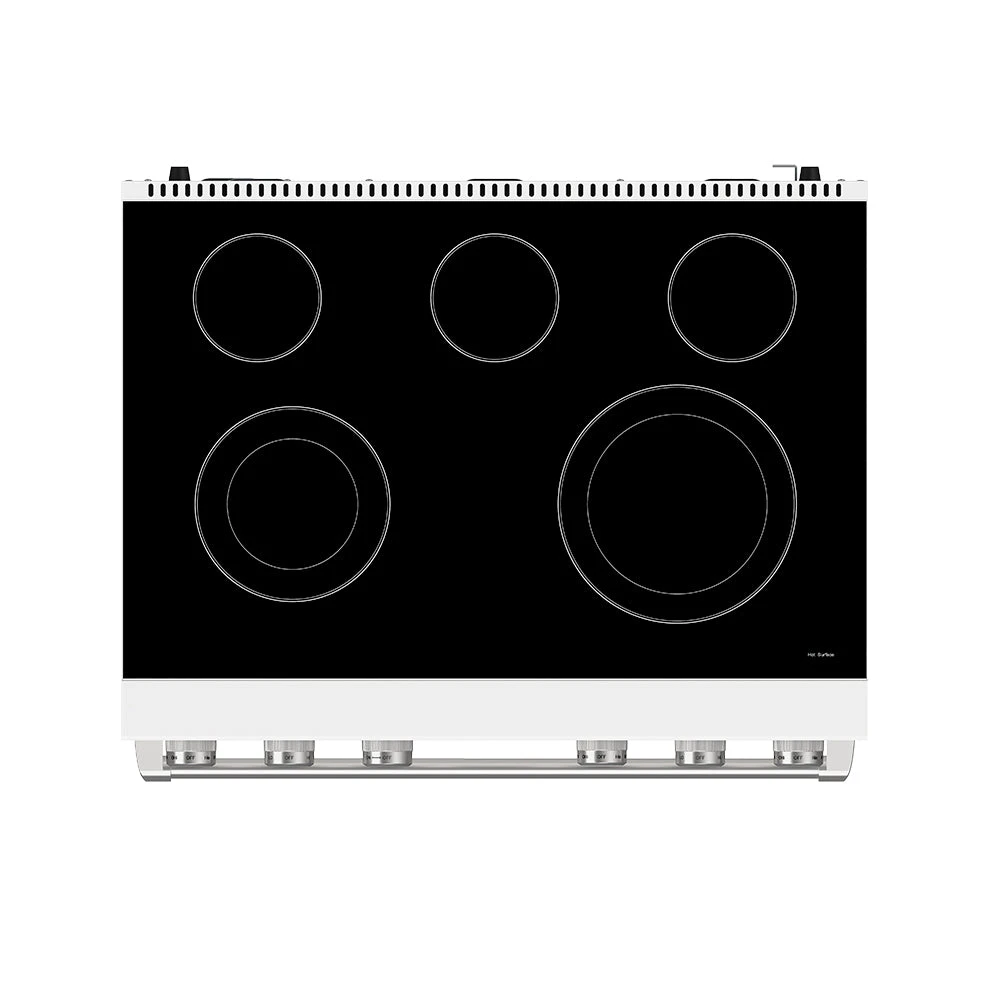 36 Inch Electric Range In White Contemporary Professional ARE36W