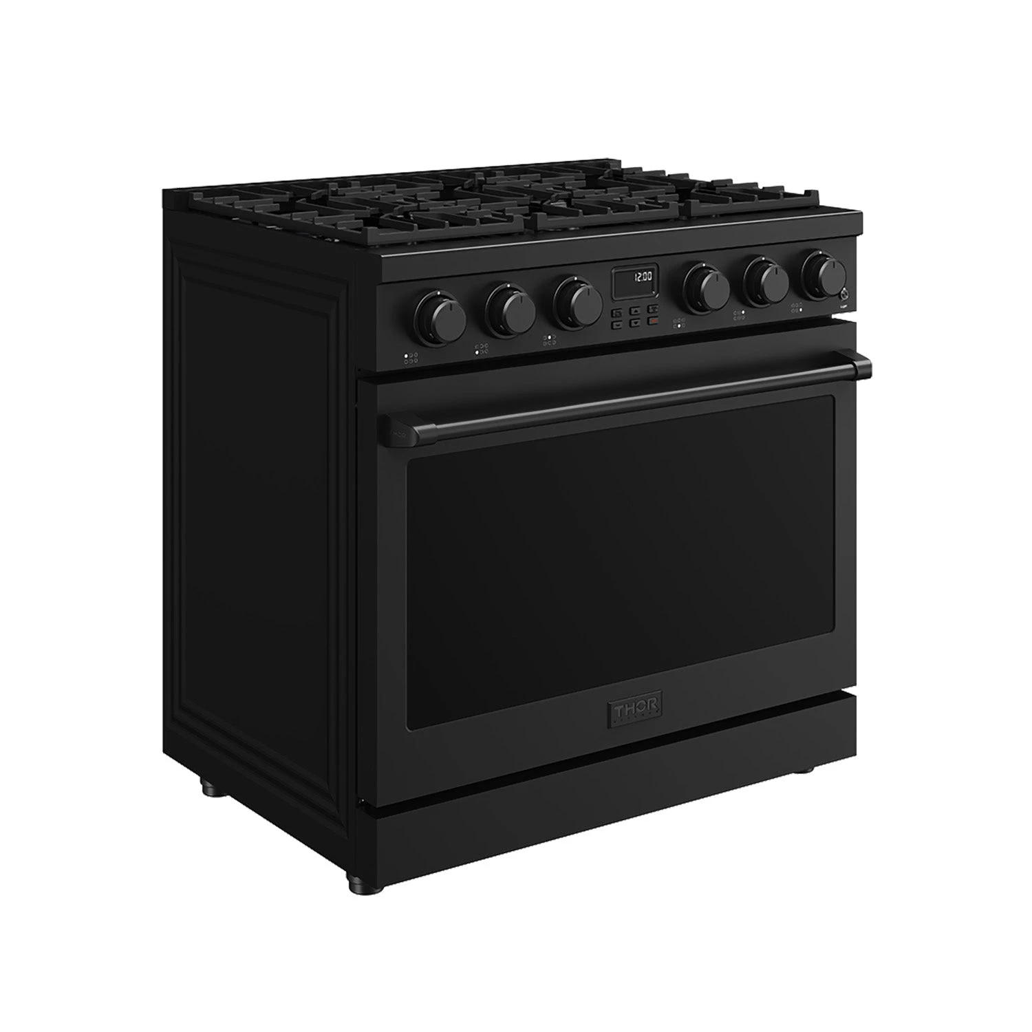 36 Inch Liquid Propane Range In Matte Black Contemporary Professional ARG36BLP