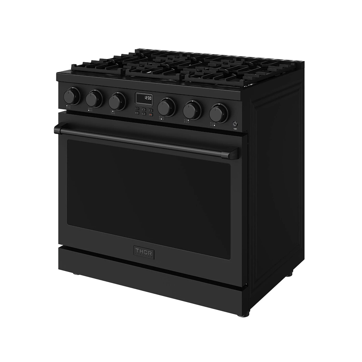 36 Inch Liquid Propane Range In Matte Black Contemporary Professional ARG36BLP