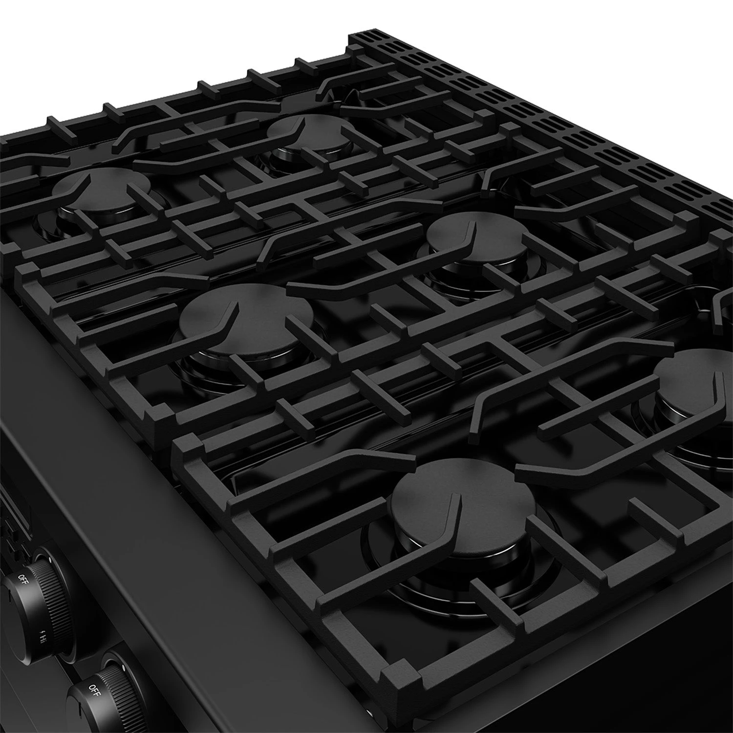 36 Inch Liquid Propane Range In Matte Black Contemporary Professional ARG36BLP