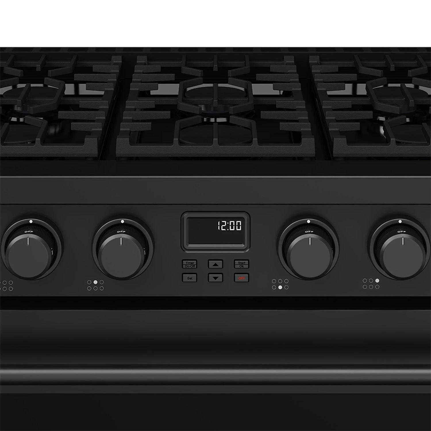 36 Inch Liquid Propane Range In Matte Black Contemporary Professional ARG36BLP