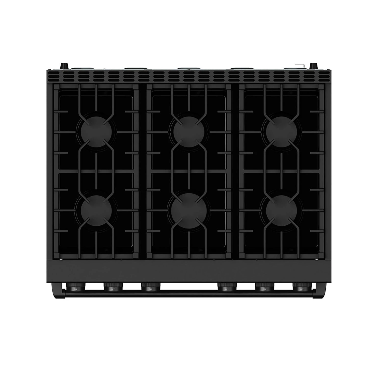 36 Inch Liquid Propane Range In Matte Black Contemporary Professional ARG36BLP