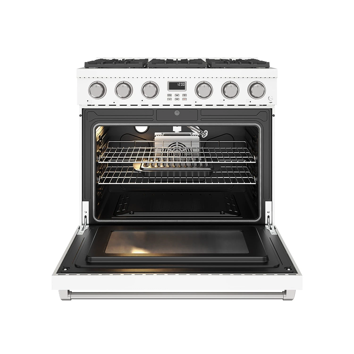 36 Inch Gas Range In White Contemporary Professional ARG36W