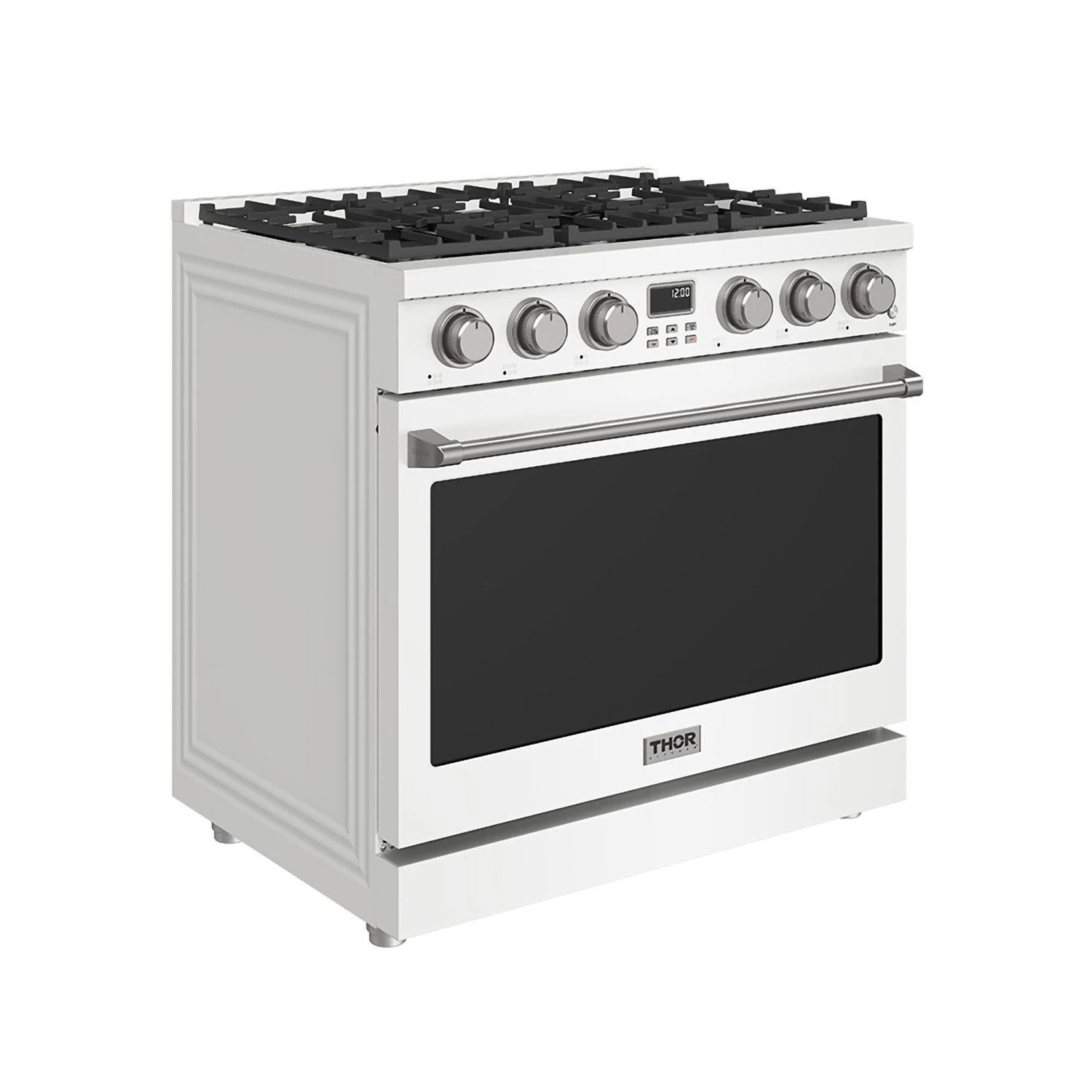 36 Inch Gas Range In White Contemporary Professional ARG36W