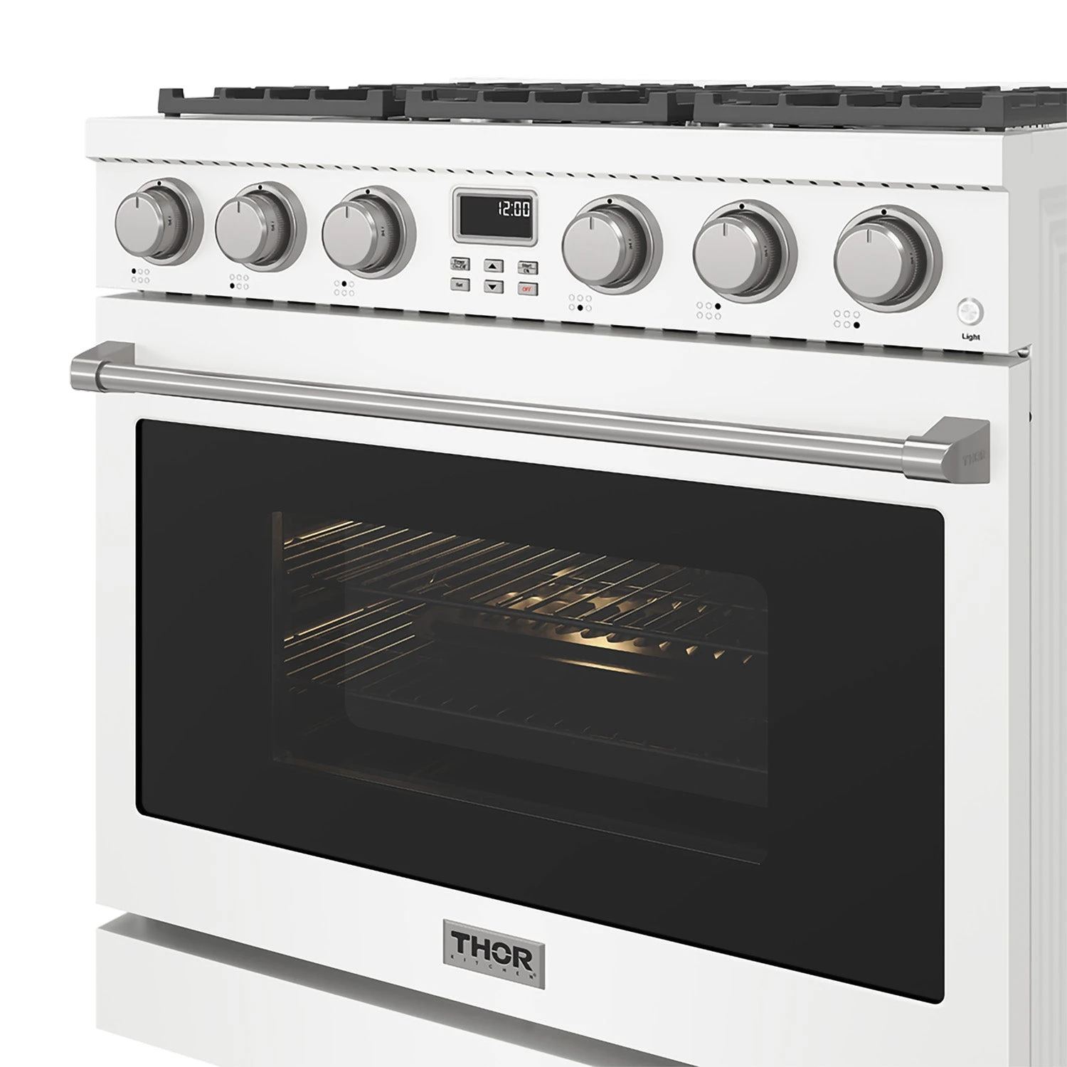 36 Inch Gas Range In White Contemporary Professional ARG36W