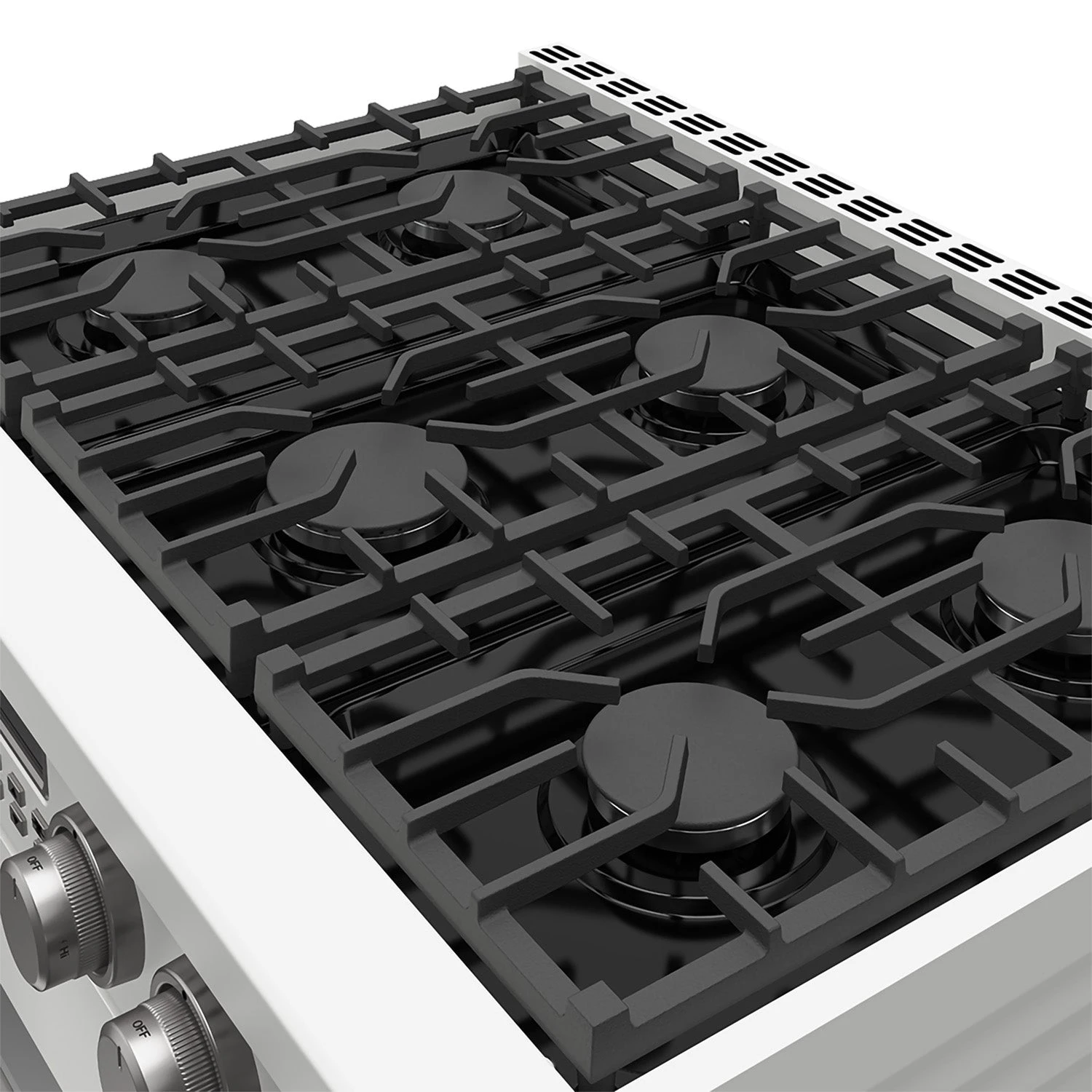 36 Inch Gas Range In White Contemporary Professional ARG36W