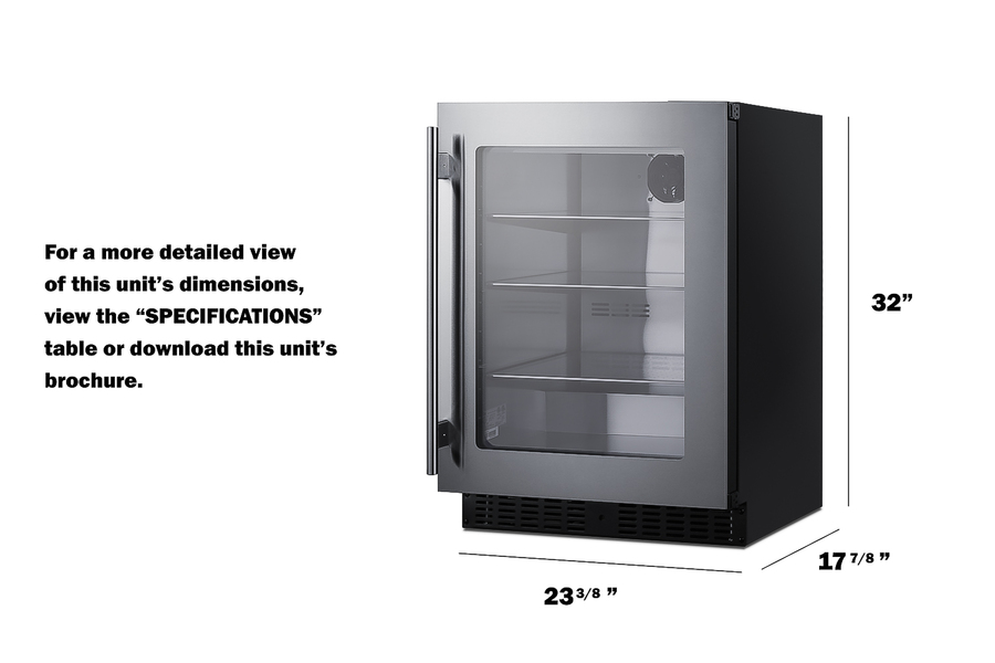 24" Wide Built-In Beverage Center, ADA Compliant view 22