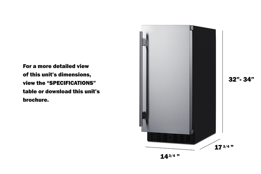 15" Wide Built-In All-Refrigerator, ADA Compliant view 9