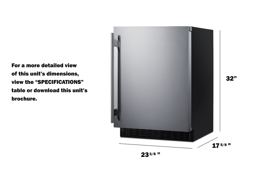 24" Wide Built-In All-Refrigerator, ADA Compliant view 15