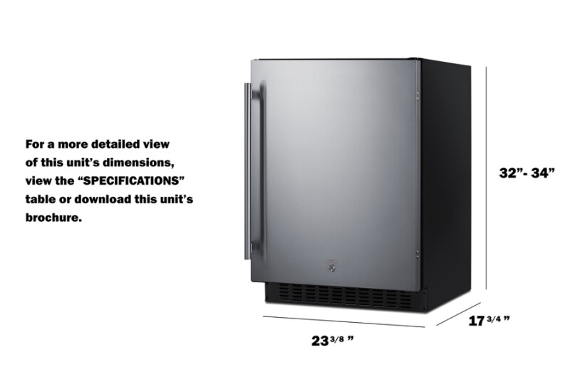 24" Wide Built-In All-Refrigerator, ADA Compliant view 2
