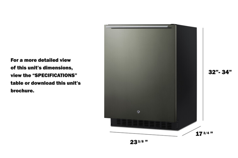 24" Wide Built-In All-Refrigerator, ADA Compliant ASDS2413KSHH
