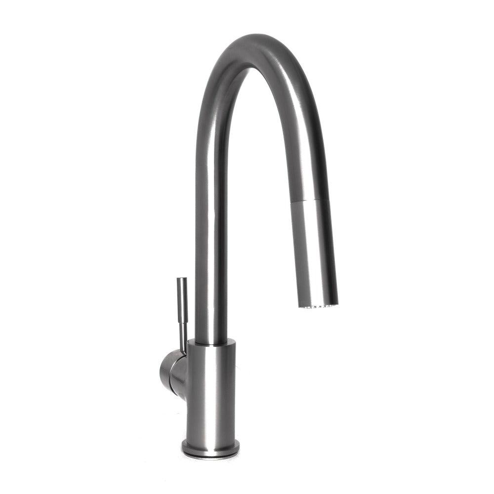 Arthur Pull Down Single Handle Kitchen Faucet In Brushed Nickel ATHKFBN