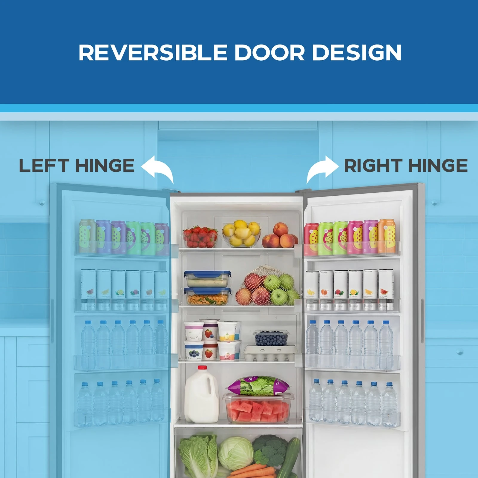 MaxxSpace Garage-Ready 17 cu. ft. Convertible Upright Freezer AV170VFLJM0SS, product image 7 of 16