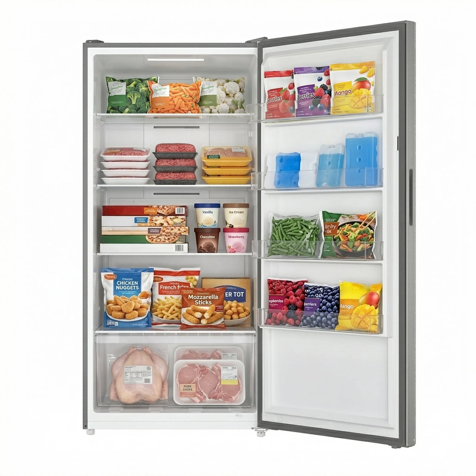 MaxxSpace Garage-Ready 17 cu. ft. Convertible Upright Freezer AV170VFLJM0SS, product image 12 of 16