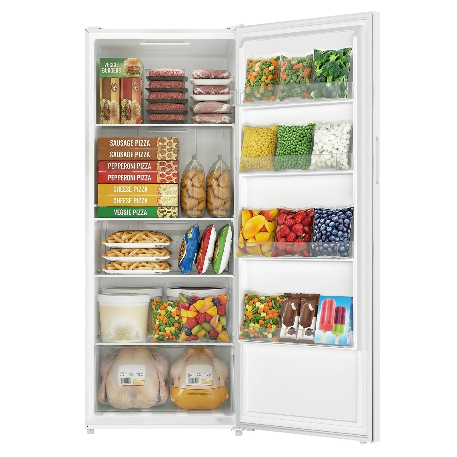 MaxxSpace Garage-Ready 23 cu. ft. Convertible Upright Freezer AV230VFLJM0W, product image 13 of 17