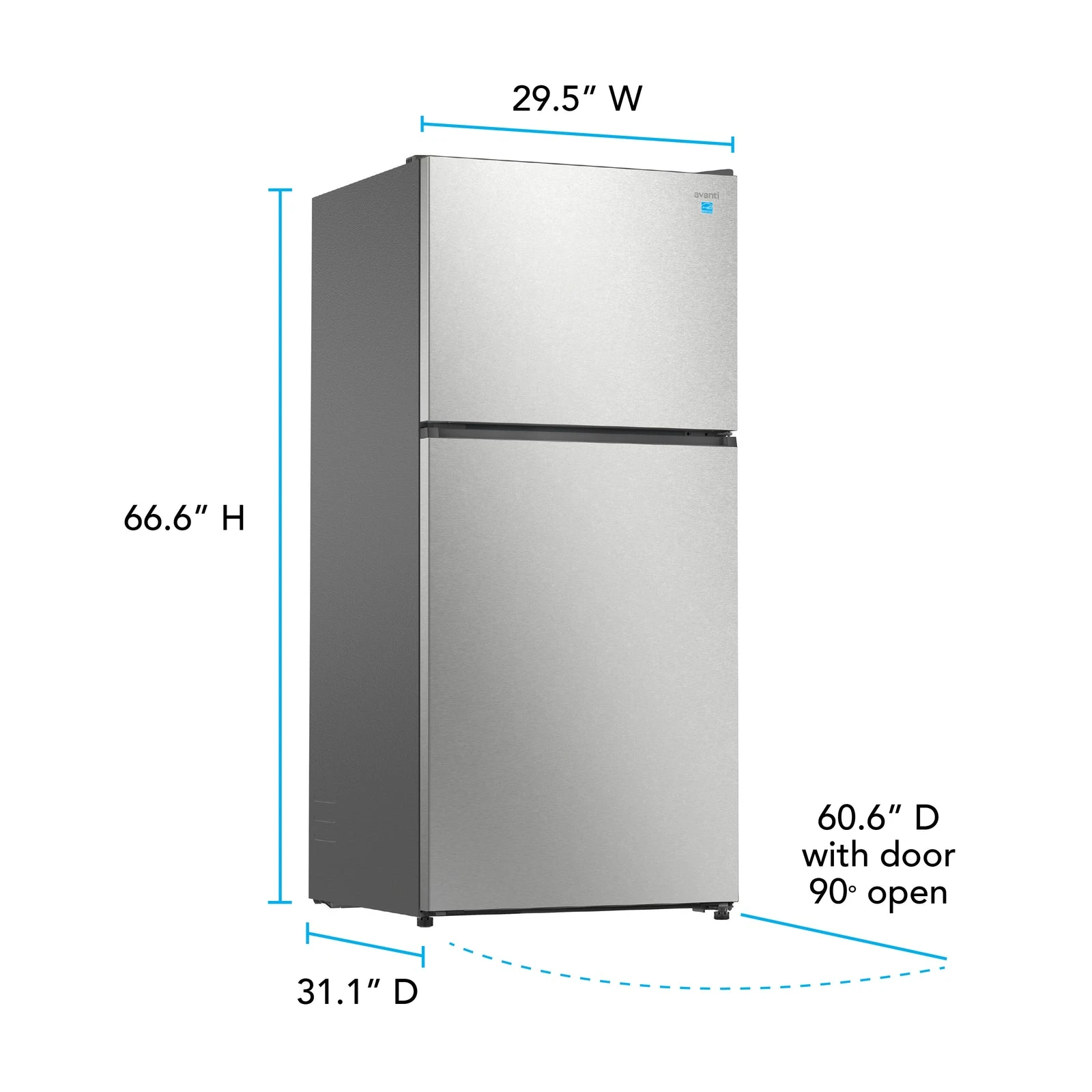 Avanti MaxxSpace Garage-Ready 21 cu. ft. Refrigerator AVFF21DLJM0SS