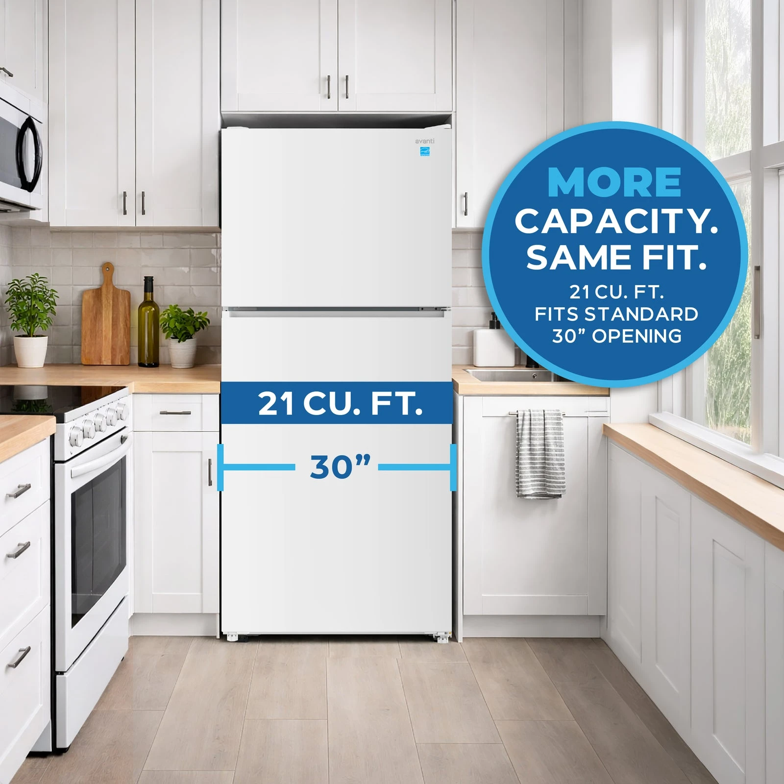 Avanti MaxxSpace Garage-Ready 21 cu. ft. Refrigerator AVFF21DLJM0W