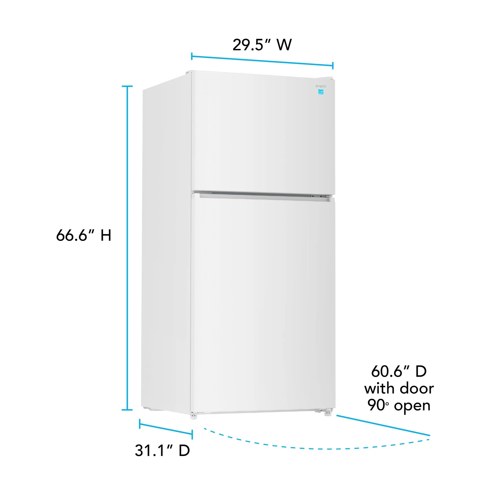 Avanti MaxxSpace Garage-Ready 21 cu. ft. Refrigerator AVFF21DLJM0W