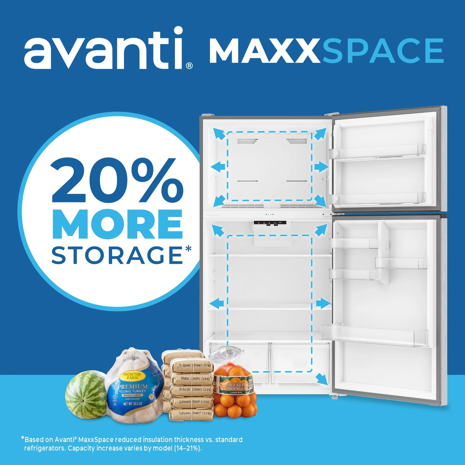Avanti MaxxSpace Garage-Ready 24 cu. ft. Refrigerator AVFF24DLJM0SS
