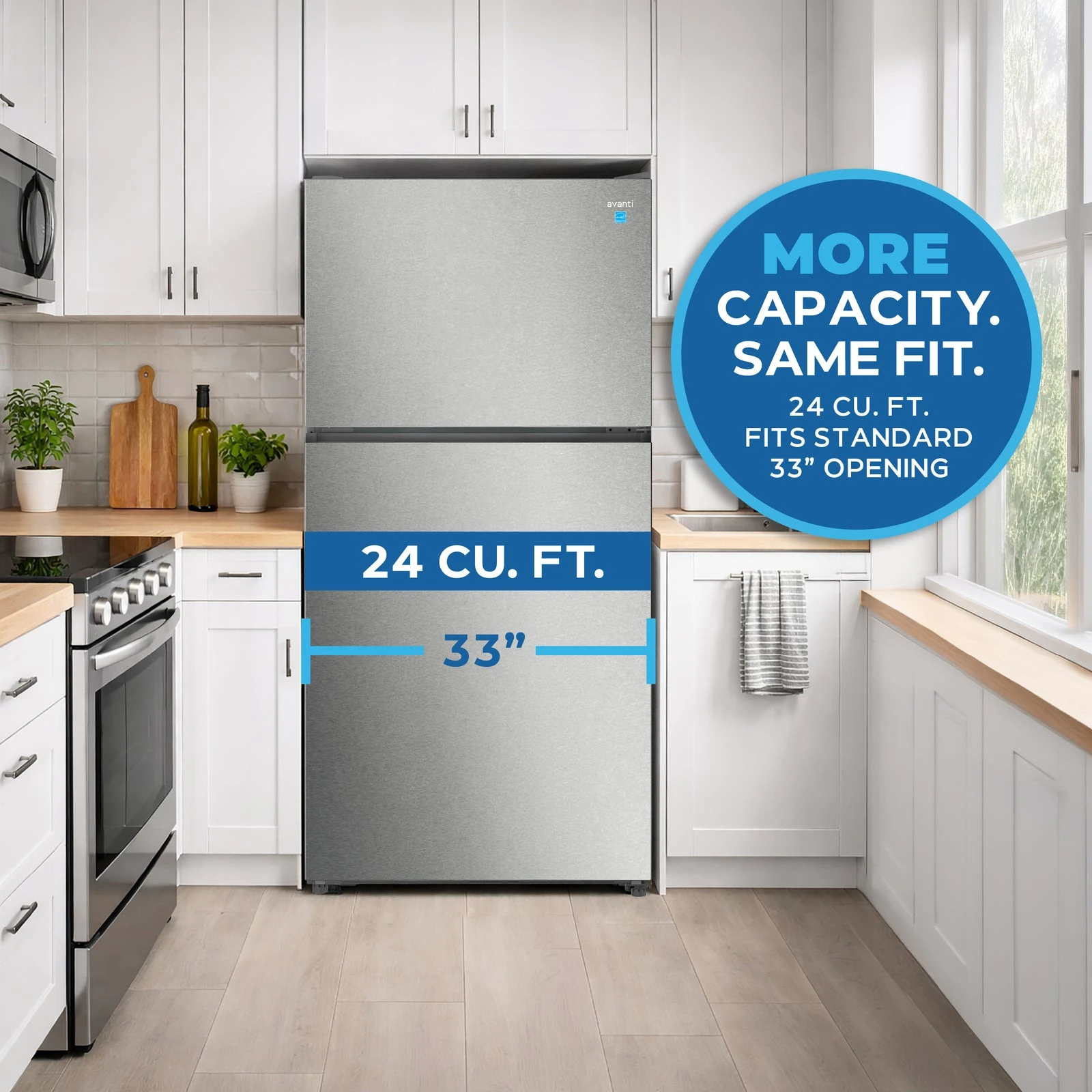 Avanti MaxxSpace Garage-Ready 24 cu. ft. Refrigerator AVFF24DLJM0SS