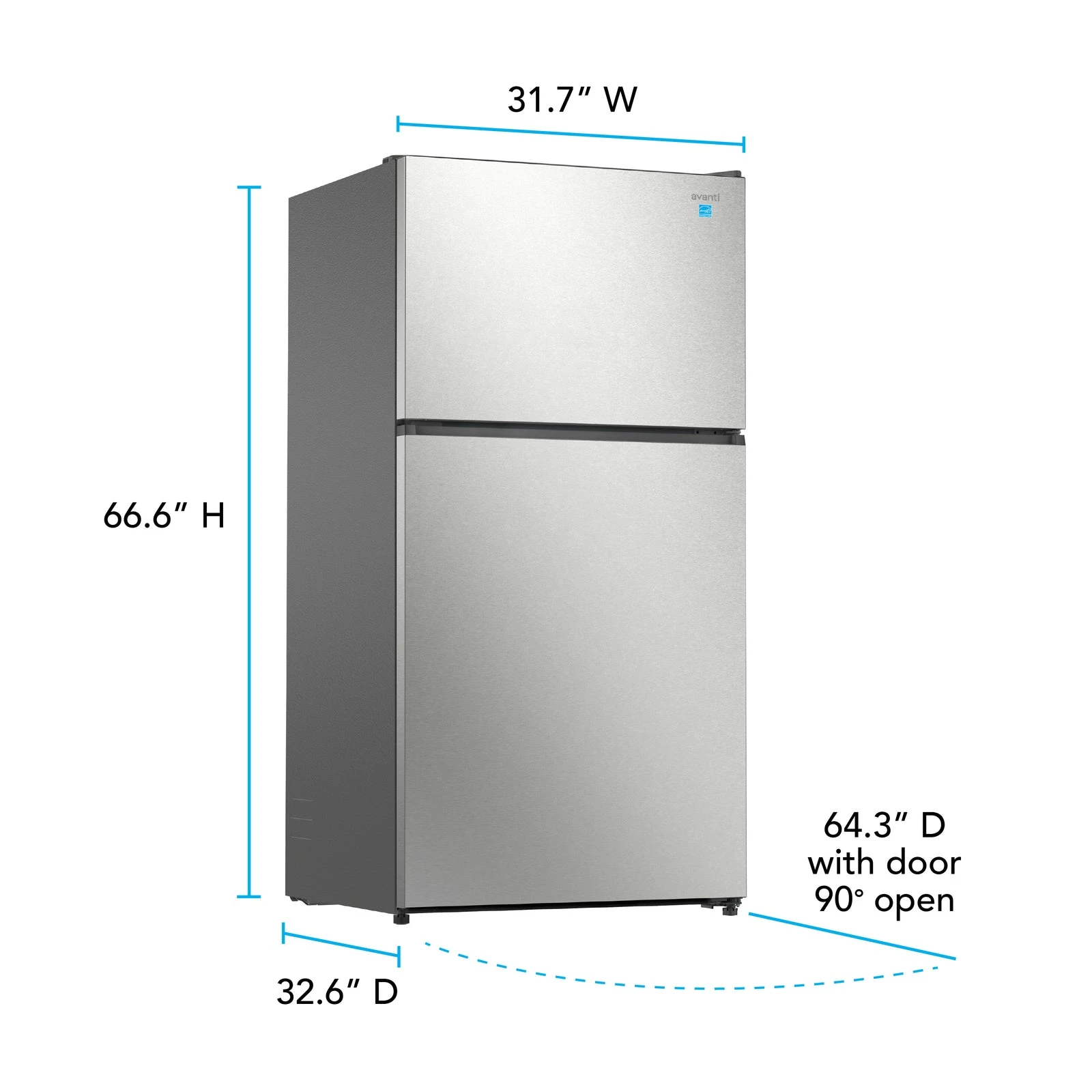 Avanti MaxxSpace Garage-Ready 24 cu. ft. Refrigerator AVFF24DLJM0SS