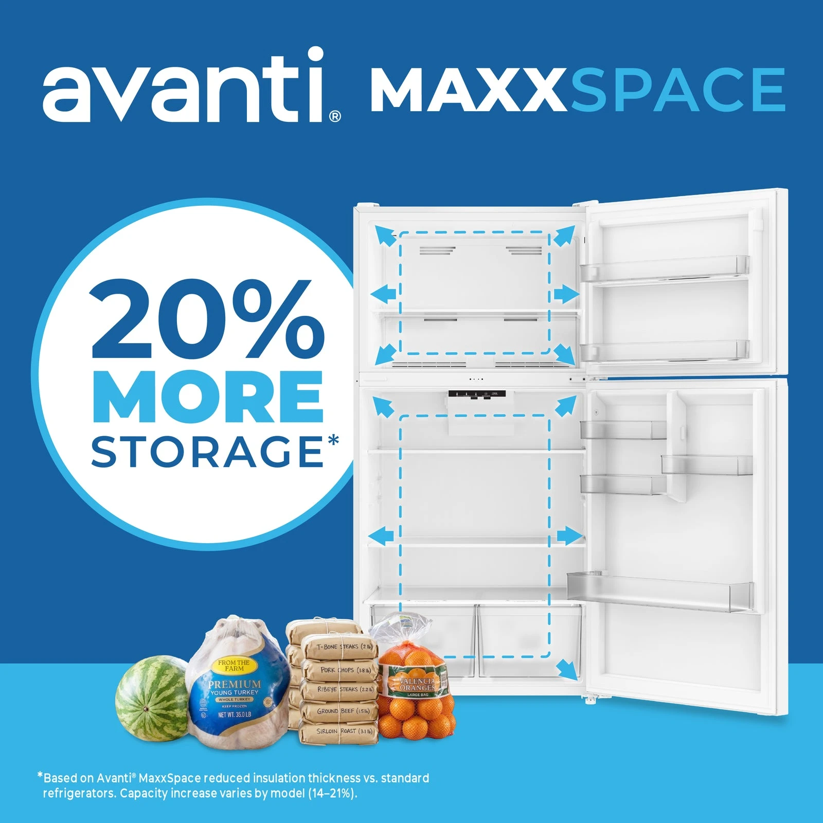 Avanti MaxxSpace Garage-Ready 24 cu. ft. Refrigerator AVFF24DLJM0W