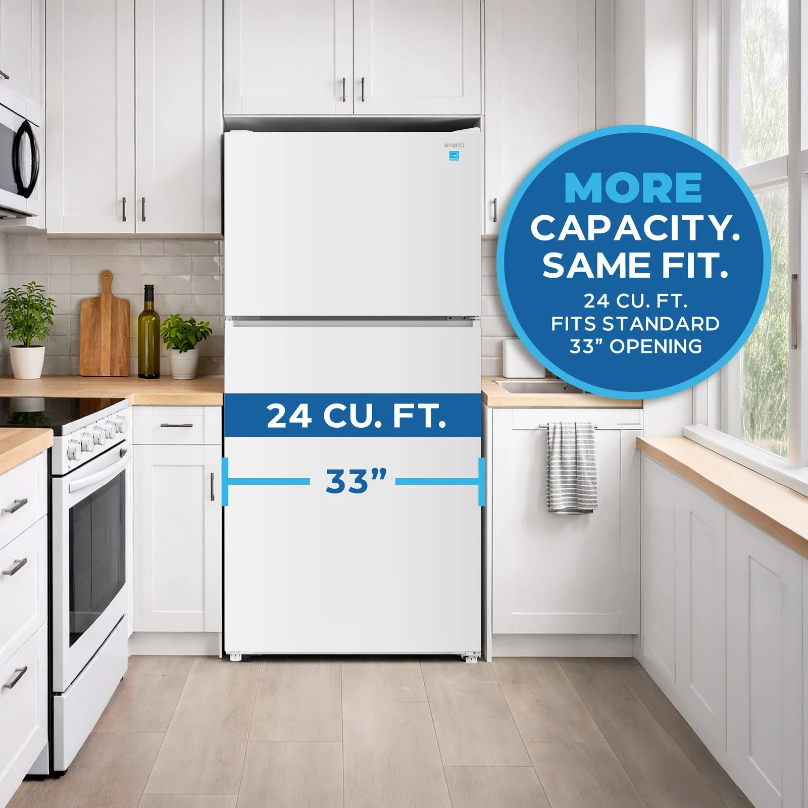 Avanti MaxxSpace Garage-Ready 24 cu. ft. Refrigerator AVFF24DLJM0W
