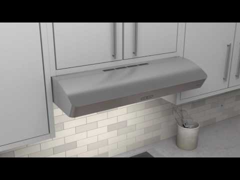 NuTone Mantra 30-Inch 375 MAX Blower CFM 1.5 Sones Range Hood AVSF130BLS