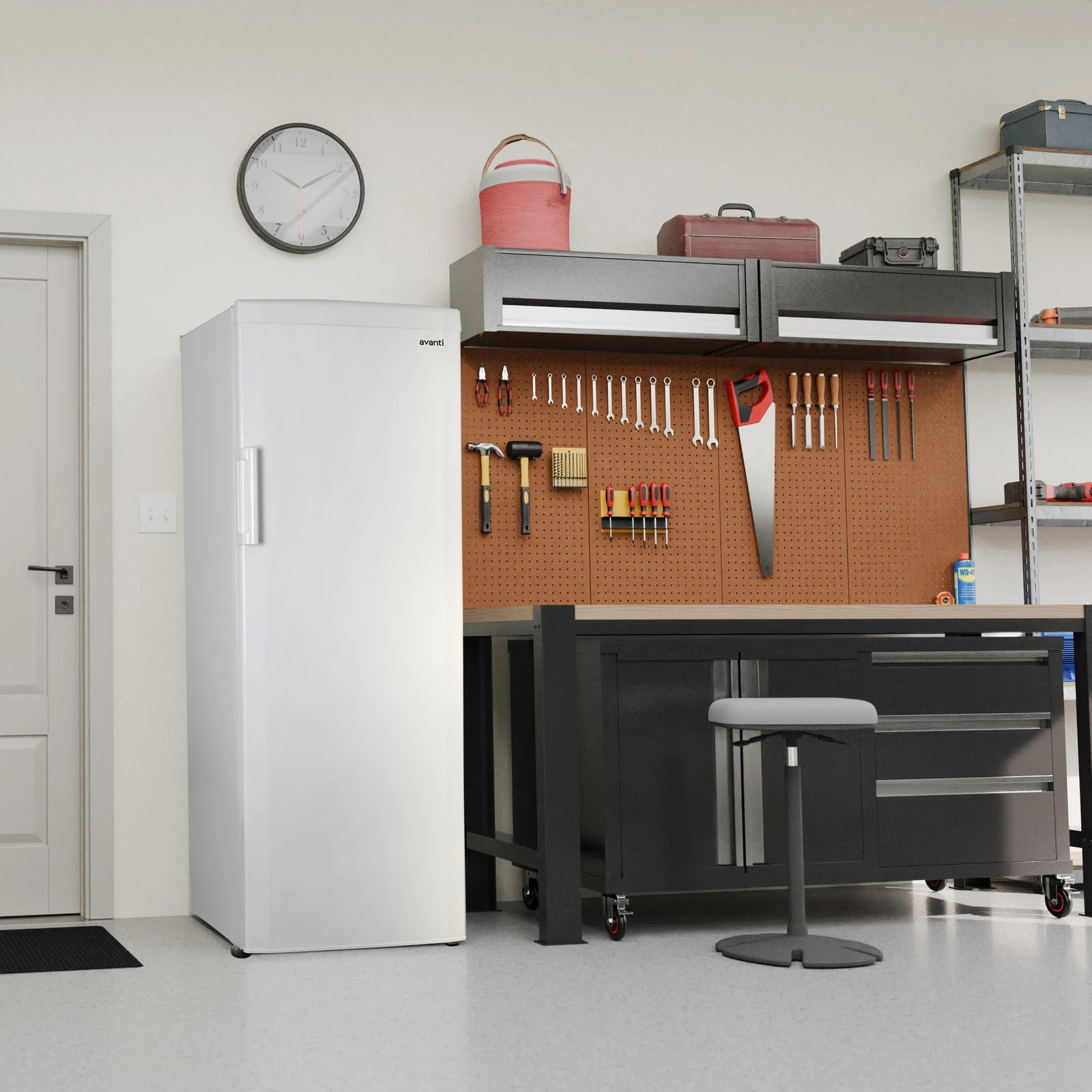 11 cu. ft. gross / 9.3 cu. ft. net capacity - Garage Ready Vertical Freezer with 7 Drawers AVVF93DWH, product image 2 of 10