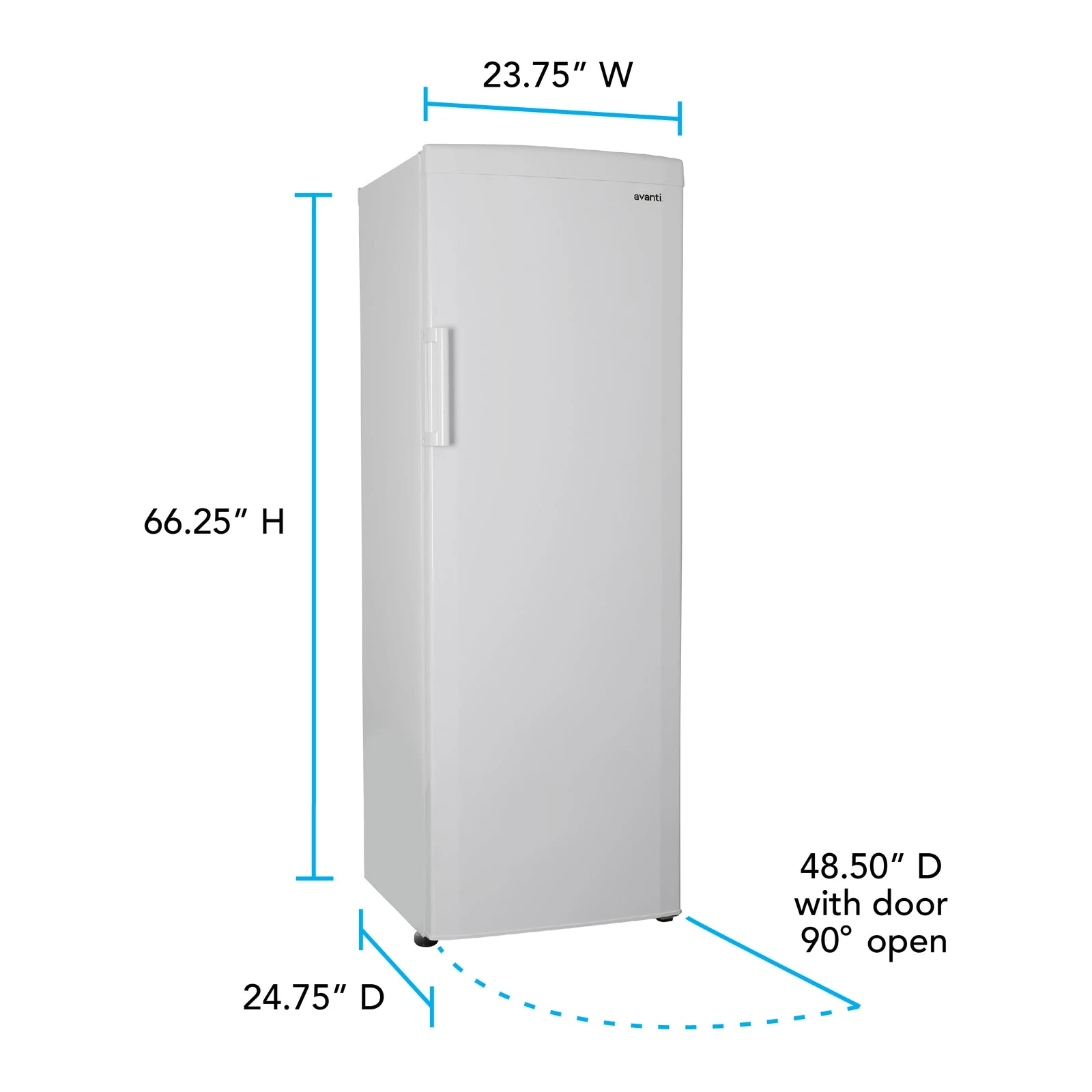 11 cu. ft. gross / 9.3 cu. ft. net capacity - Garage Ready Vertical Freezer with 7 Drawers AVVF93DWH, product image 4 of 10
