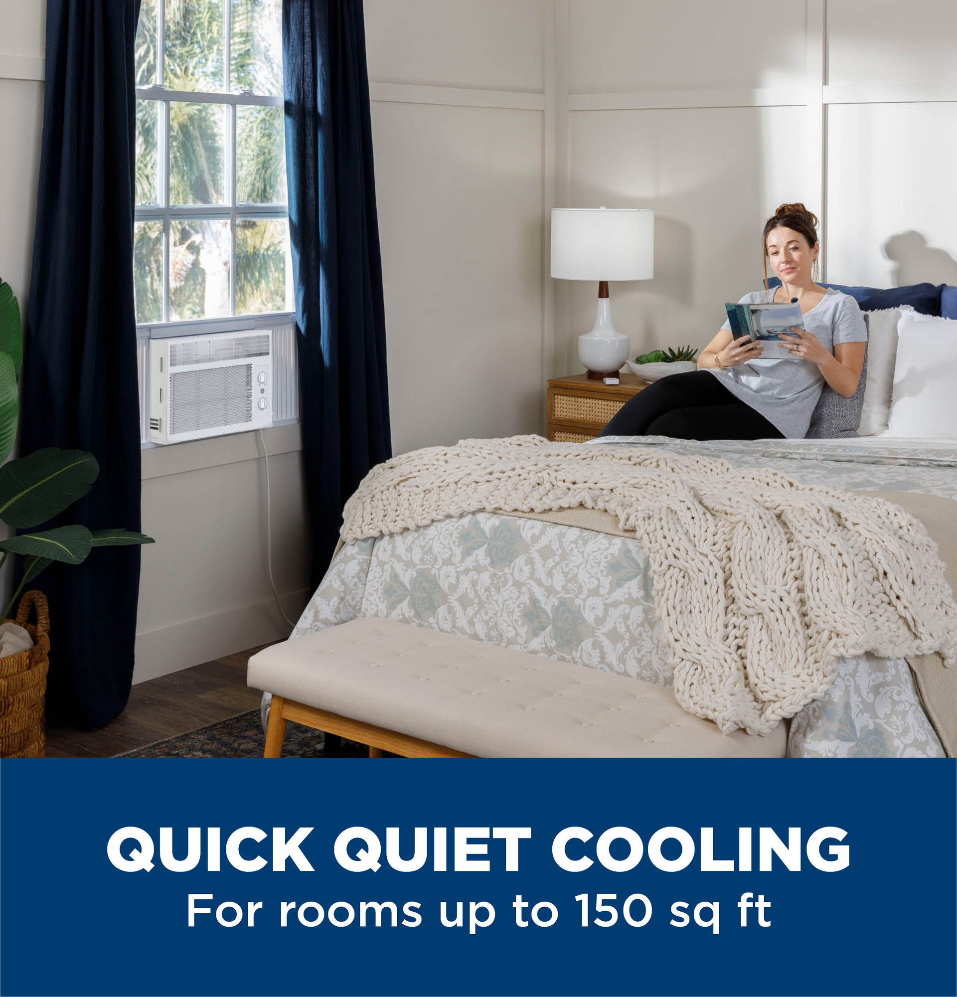 GE® 5,000 BTU Mechanical Window Air Conditioner for Small Rooms up to 150 sq ft. AWAS05BWA