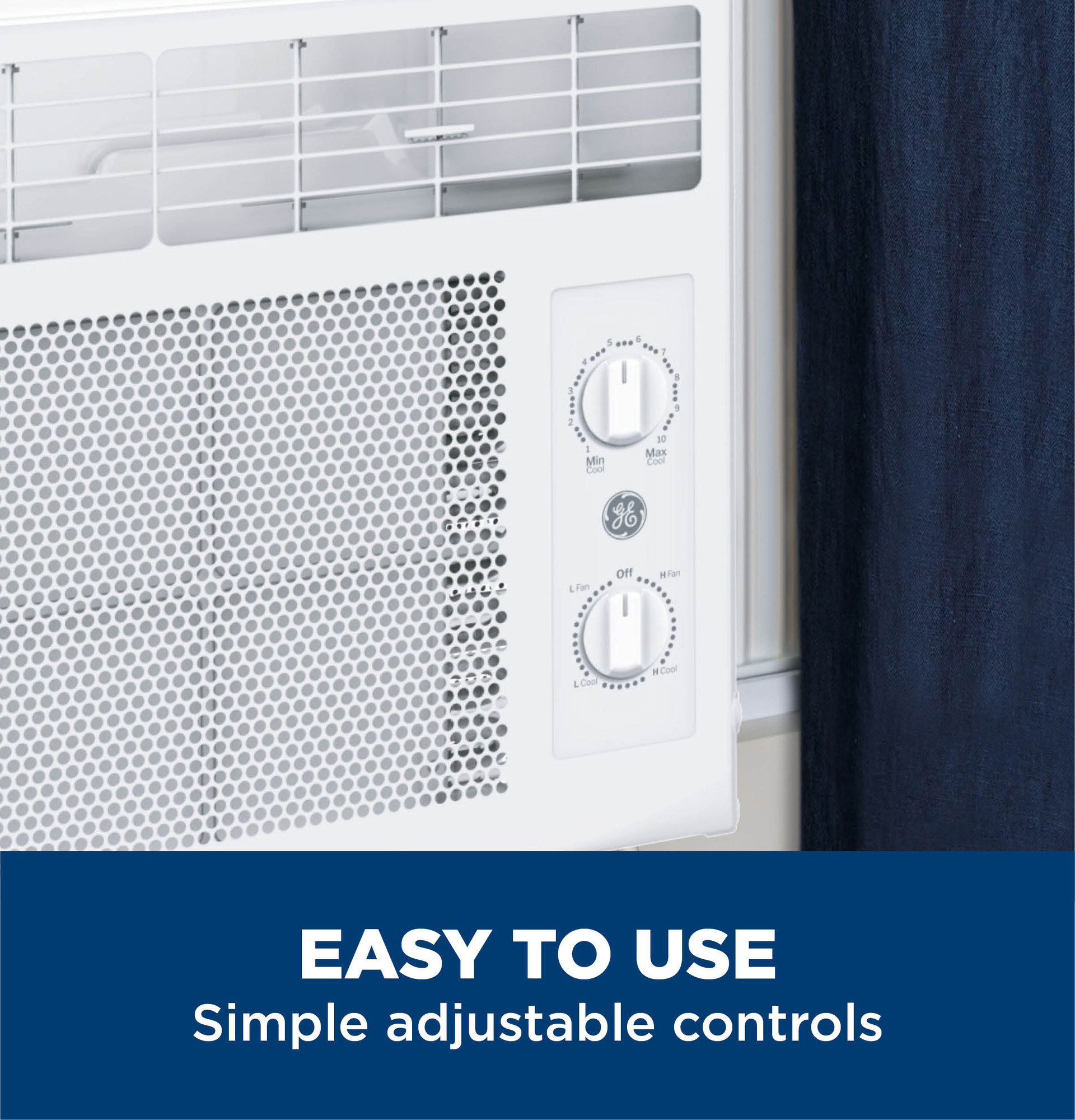 GE® 5,000 BTU Mechanical Window Air Conditioner for Small Rooms up to 150 sq ft. AWAS05BWA