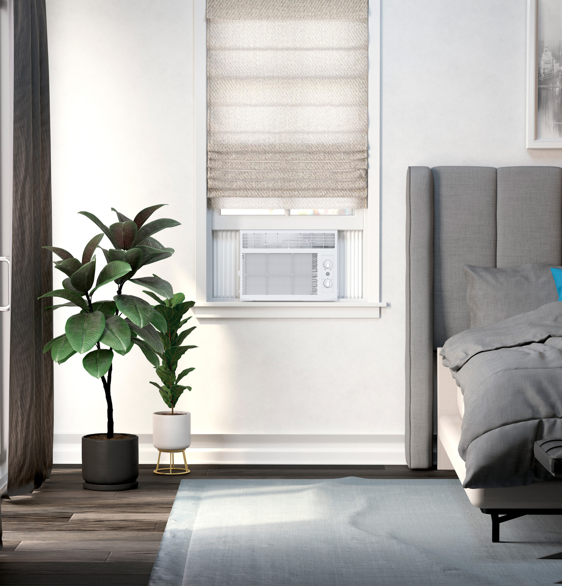 GE® 5,000 BTU Mechanical Window Air Conditioner for Small Rooms up to 150 sq ft. AWAS05BWA