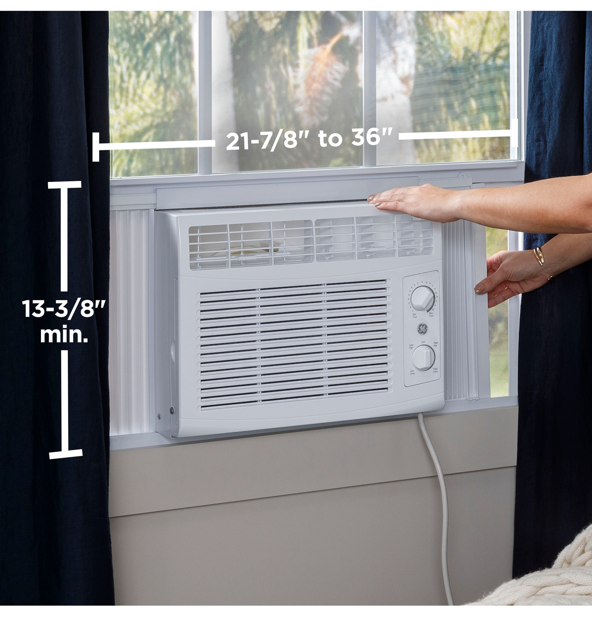 5,000 BTU Mechanical Window Air Conditioner for Small Rooms up to 150 sq ft. AWCS05BWT