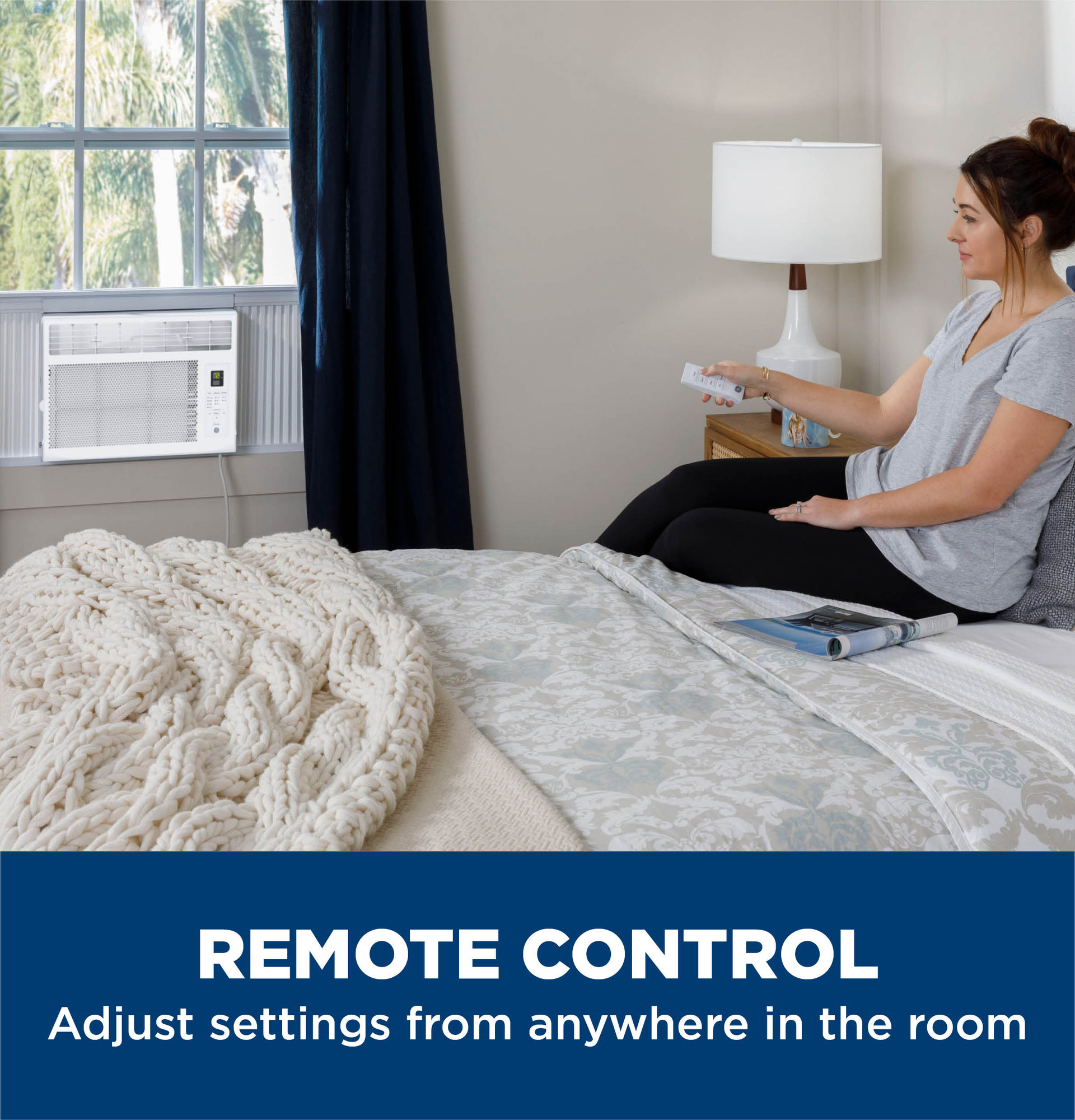 GE® 6,000 BTU Electronic Window Air Conditioner for Small Rooms up to 250 sq ft. AWCS06BWA