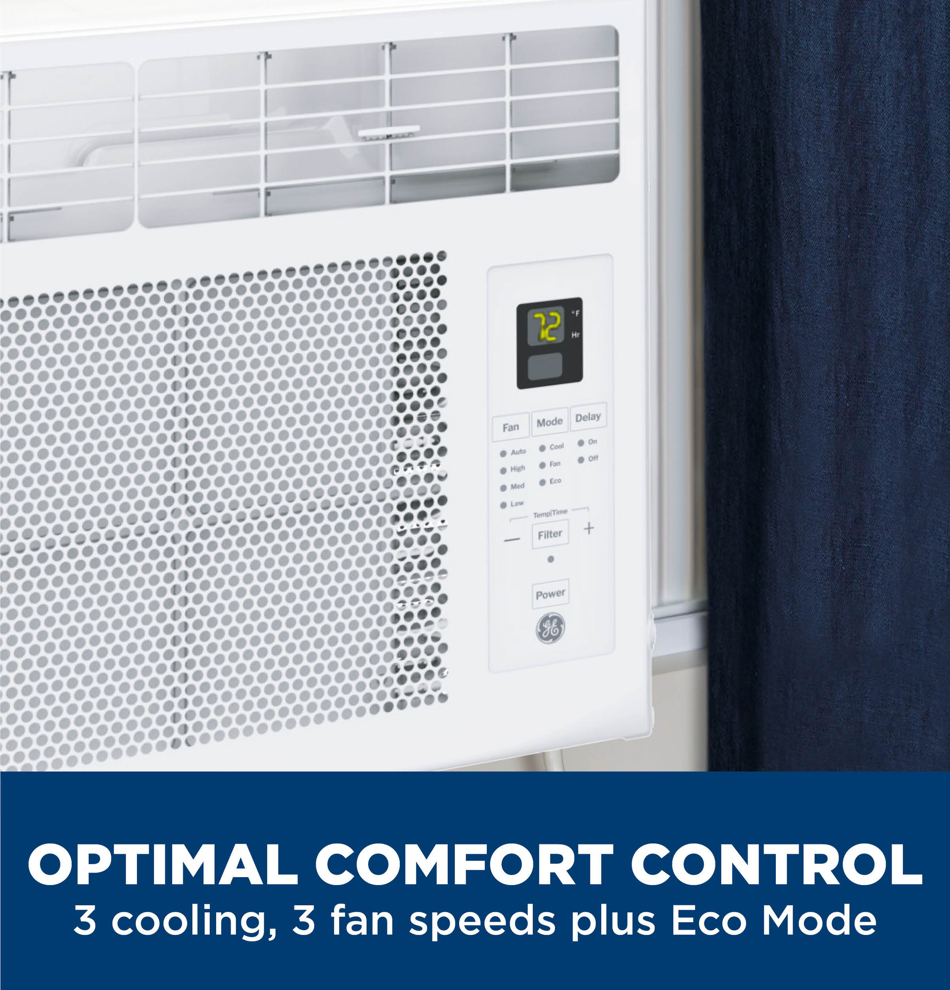 GE® 6,000 BTU Electronic Window Air Conditioner for Small Rooms up to 250 sq ft. AWCS06BWA