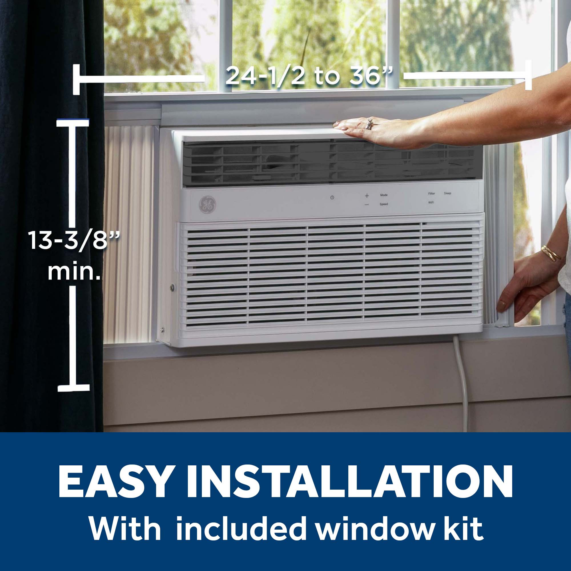 8,000 BTU Smart Electronic Window Air Conditioner for Medium Rooms up to 350 sq. ft. AWCS08WWT