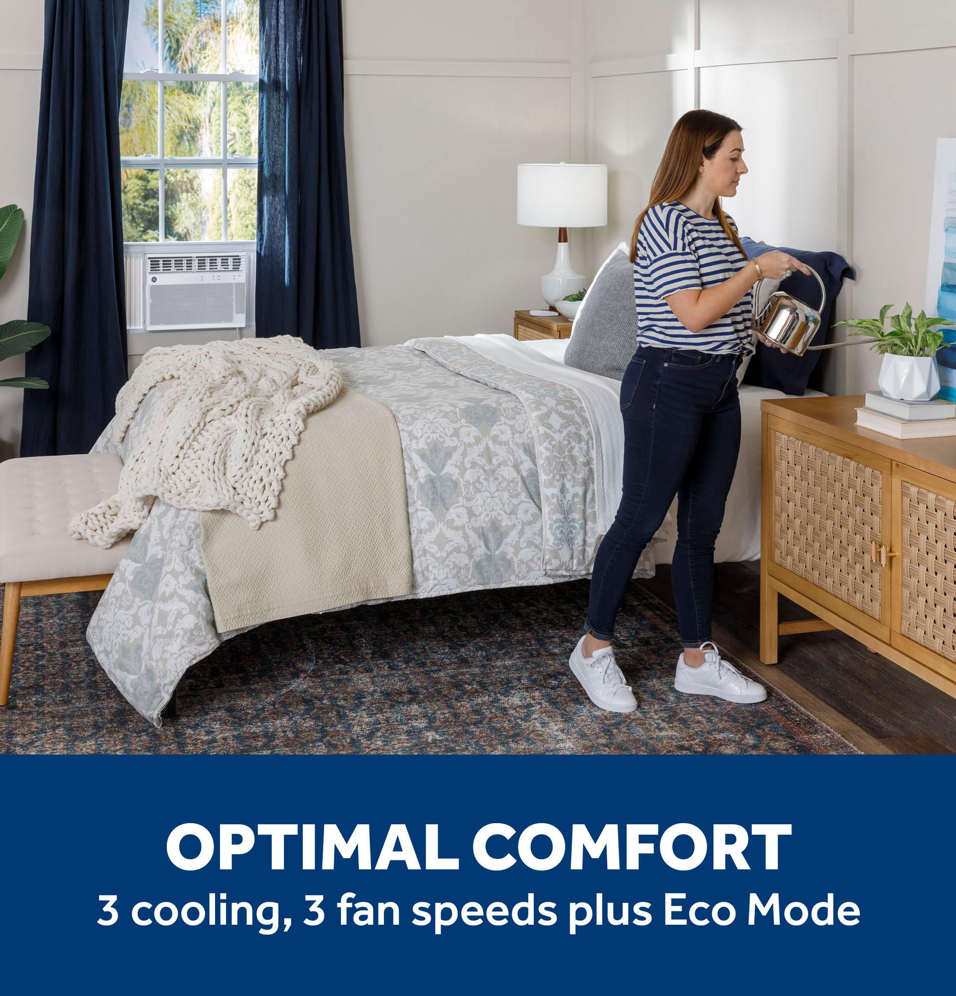10,000 BTU Smart Electronic Window Air Conditioner for Medium Rooms up to 450 sq. ft. AWCS10WWA