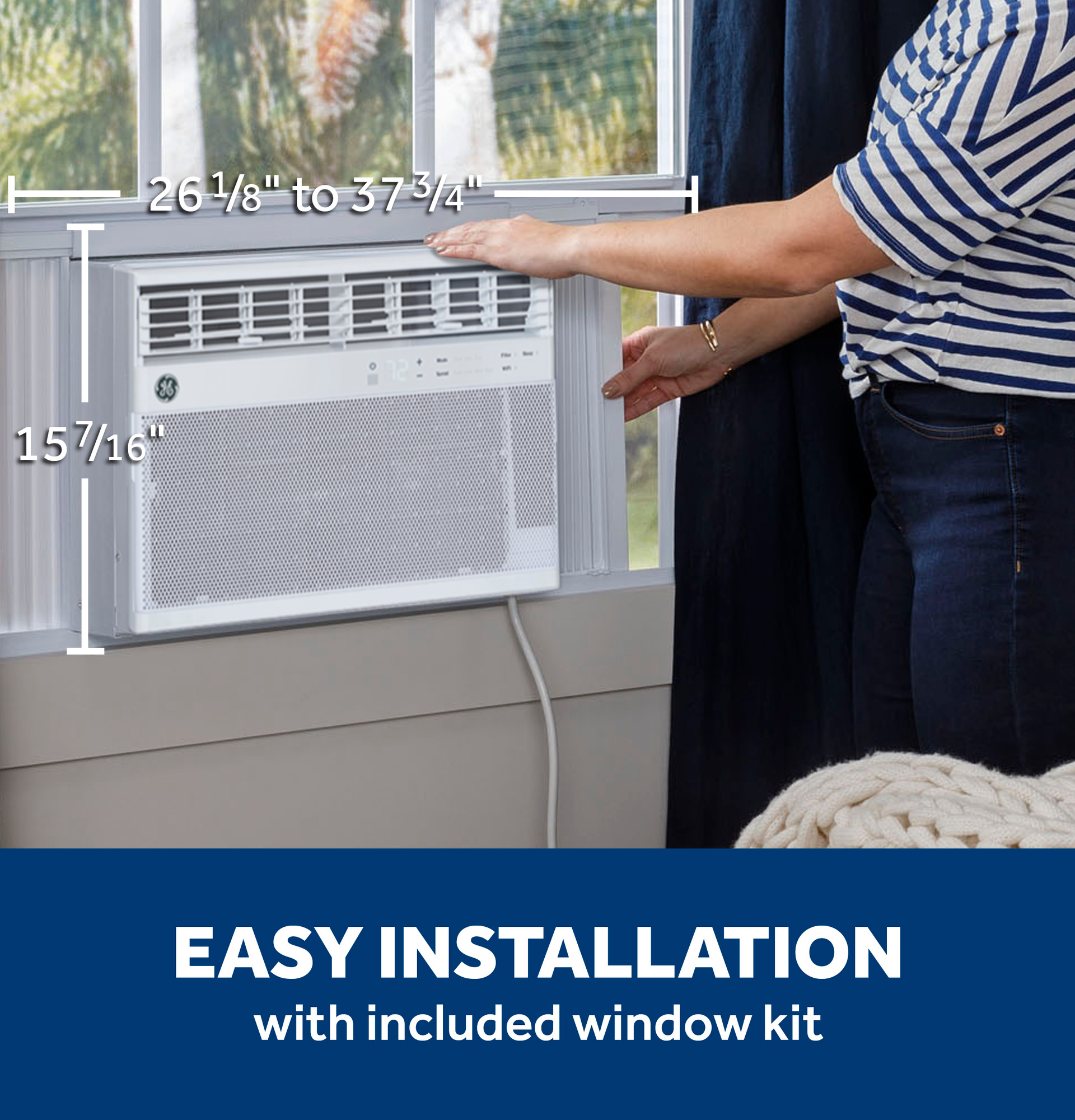 14,000 BTU Smart Electronic Window Air Conditioner for Large Rooms up to 700 sq. ft. AWCS14WWA