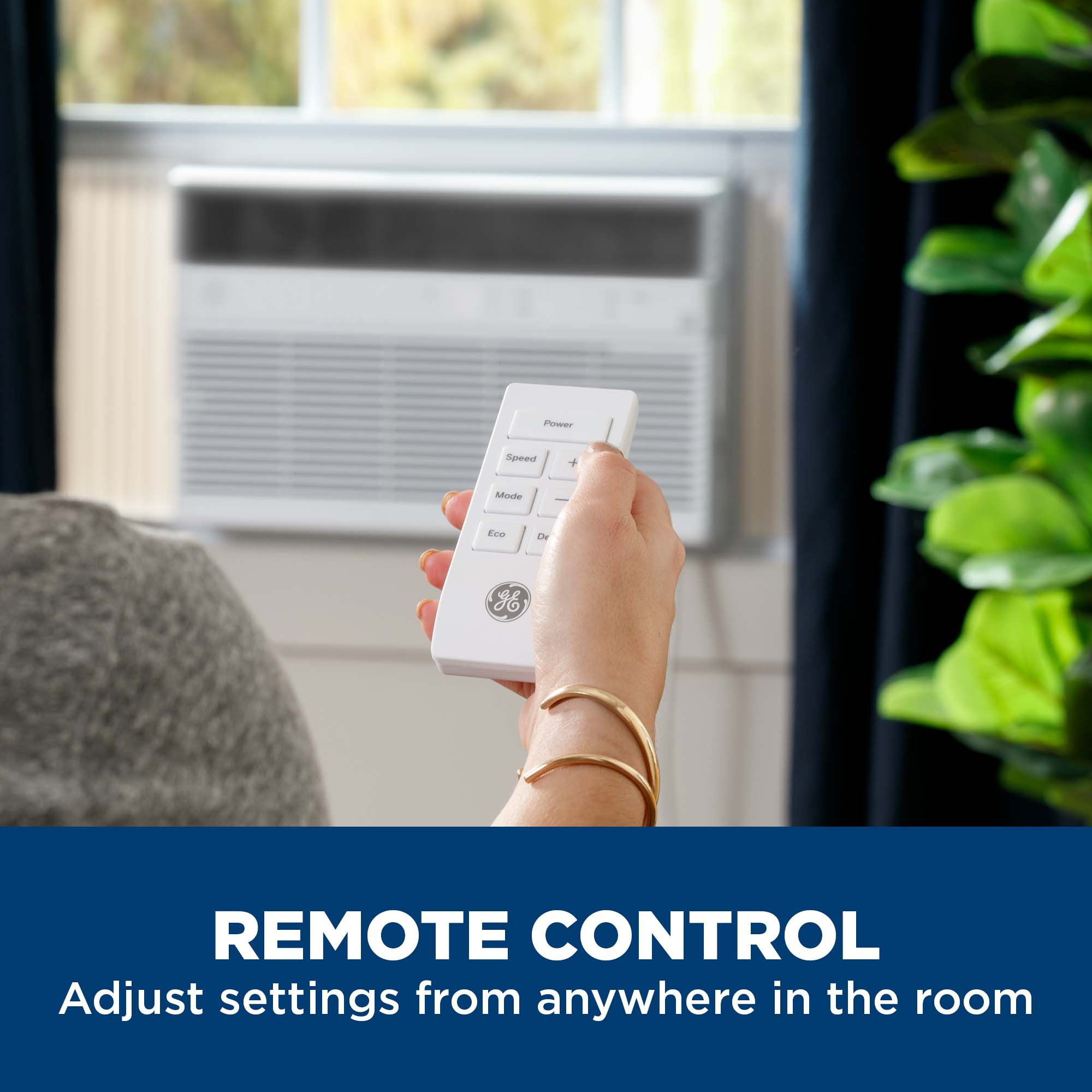 GE® 18,000 BTU Smart Electronic Window Air Conditioner for Extra-Large Rooms up to 1000 sq. ft. AWCS18WWT