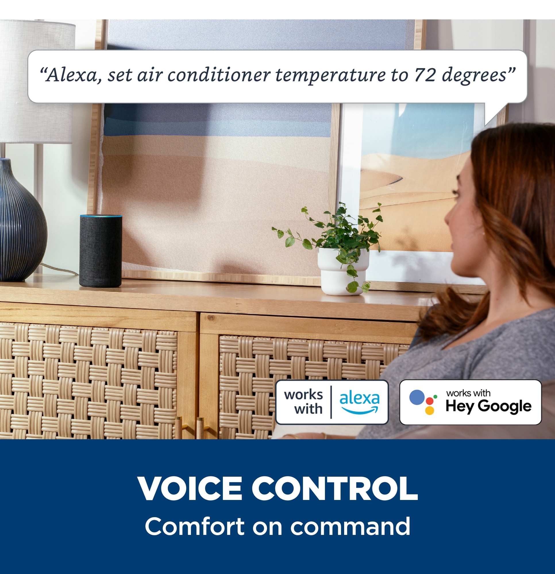 GE® 18,000 BTU Smart Electronic Window Air Conditioner for Extra-Large Rooms up to 1000 sq. ft. AWCS18WWT