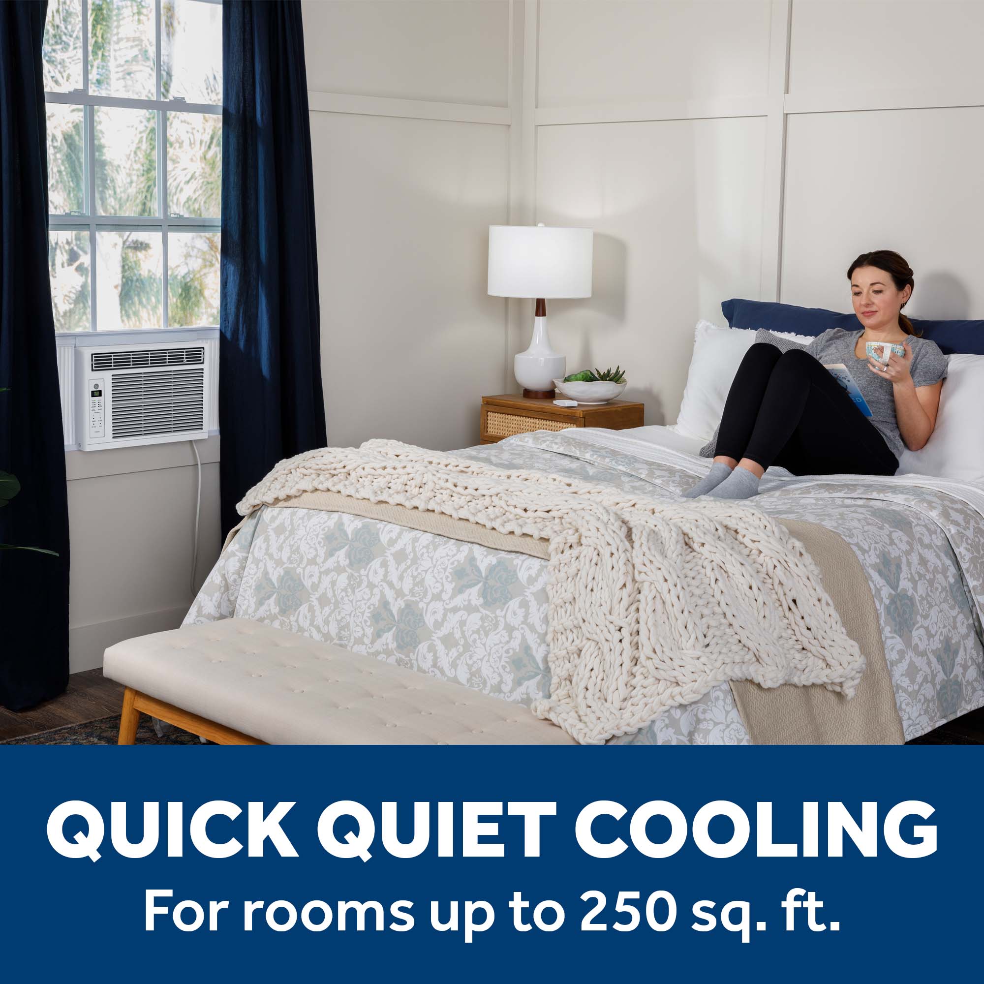 6,000 BTU Electronic Window Air Conditioner for Small Rooms up to 250 sq ft. AWES06BWF
