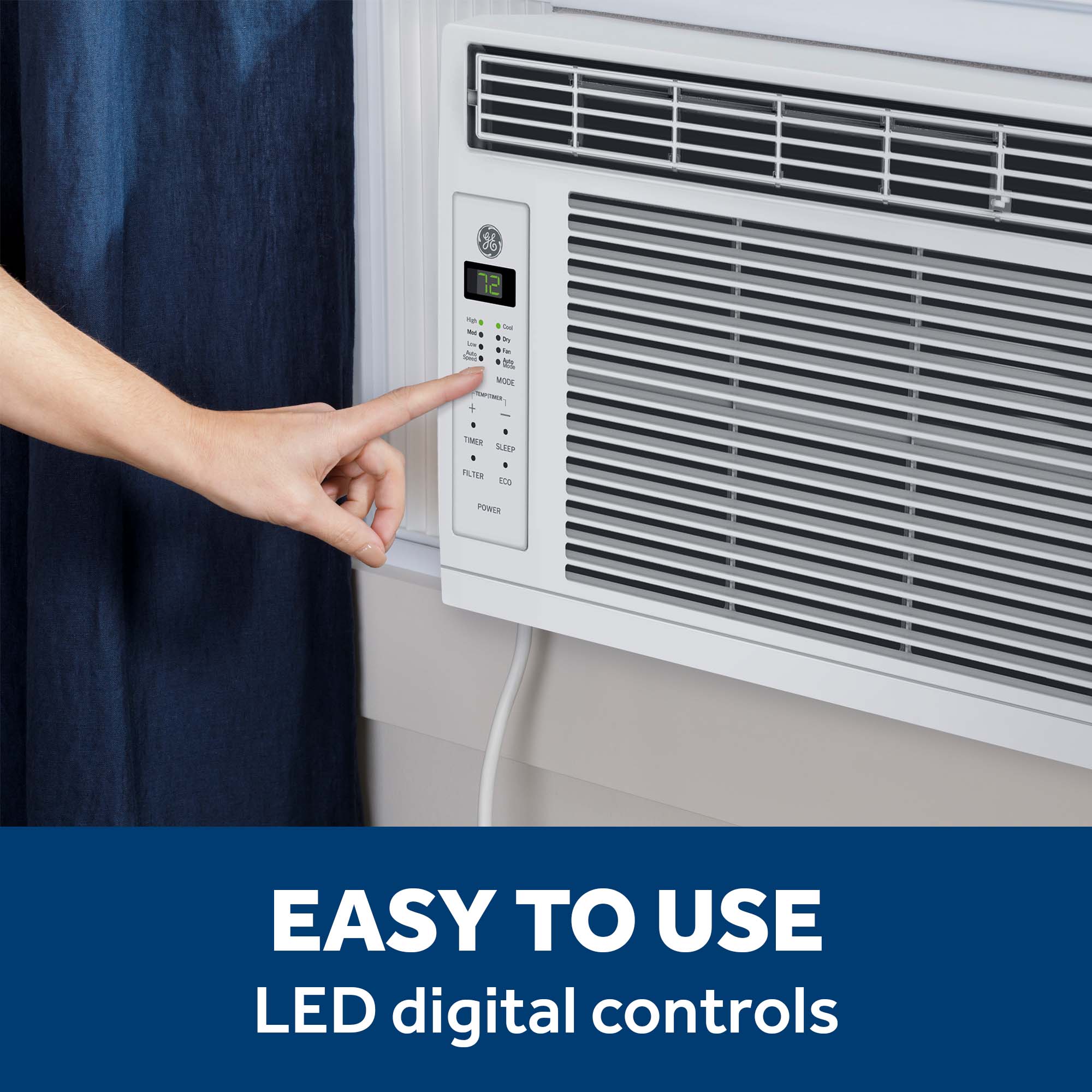 6,000 BTU Electronic Window Air Conditioner for Small Rooms up to 250 sq ft. AWES06BWF