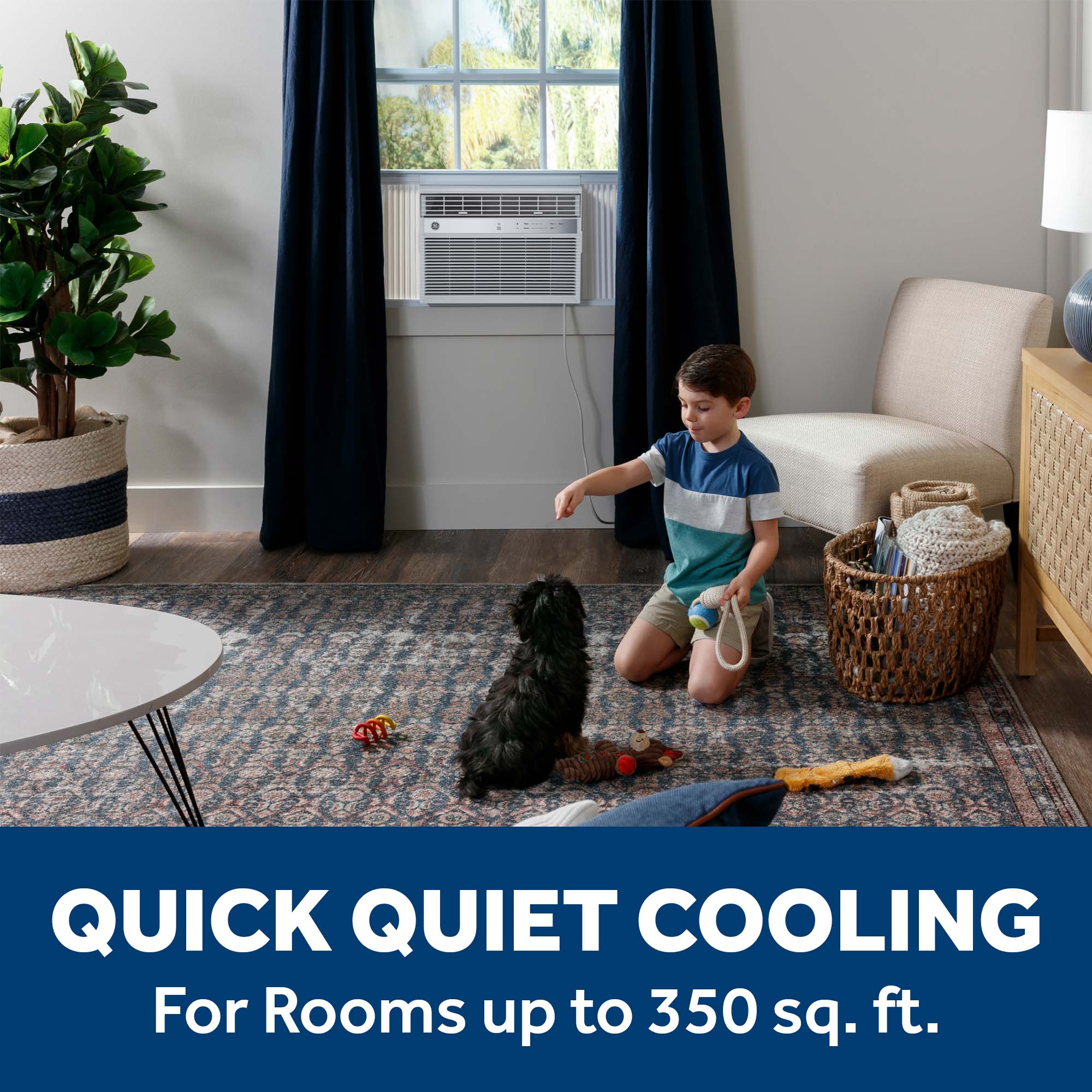 8,000 BTU Smart Electronic Window Air Conditioner for Medium Rooms up to 350 sq. ft. AWES08WWF