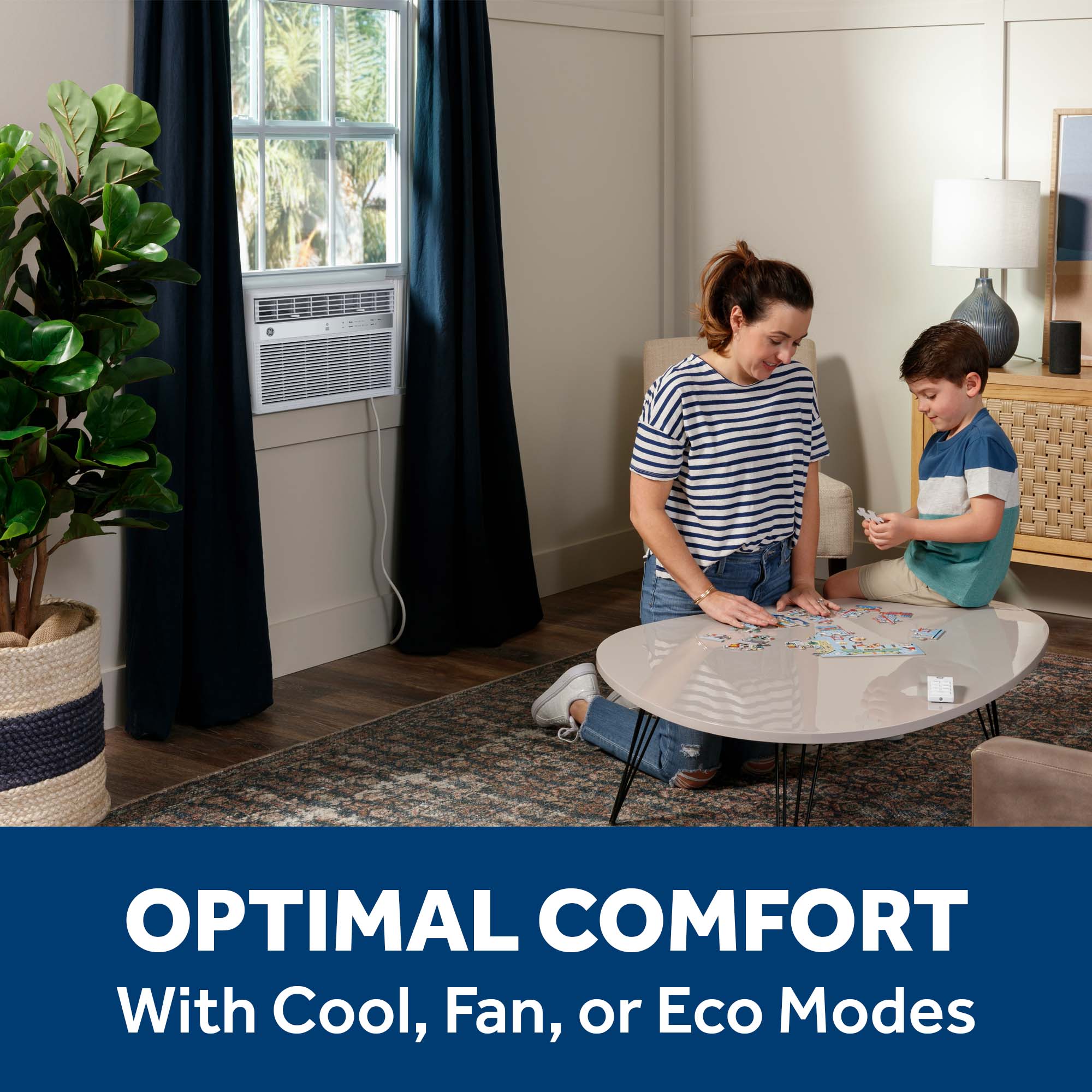 8,000 BTU Smart Electronic Window Air Conditioner for Medium Rooms up to 350 sq. ft. AWES08WWF