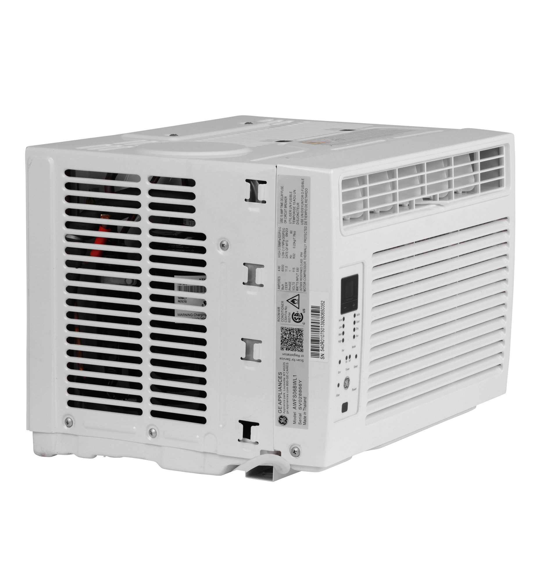 GE® 6,000 BTU Electronic Window Air Conditioner for Small Rooms up to 250 sq ft. AWFS06BWL