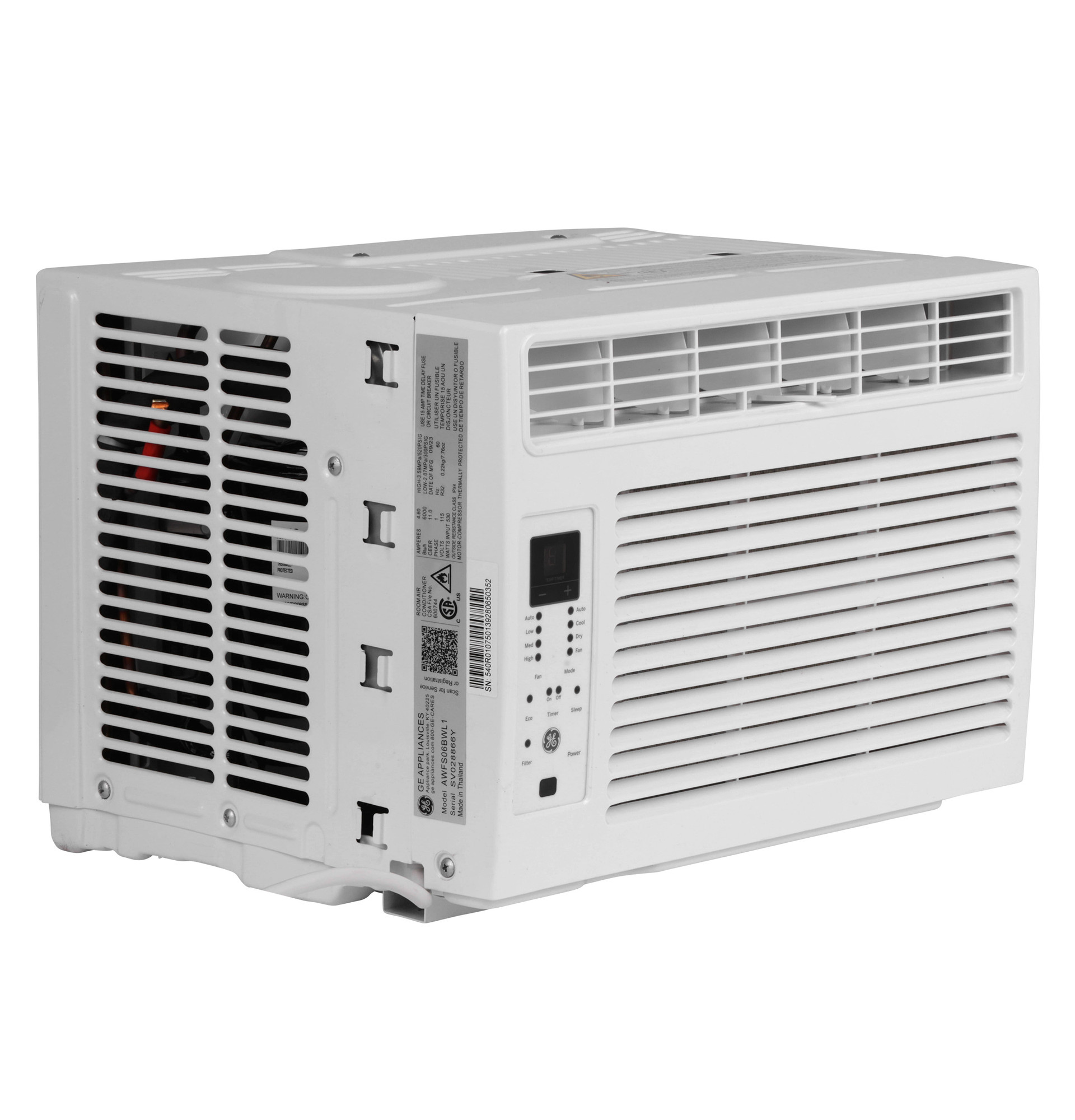 GE® 6,000 BTU Electronic Window Air Conditioner for Small Rooms up to 250 sq ft. AWFS06BWL