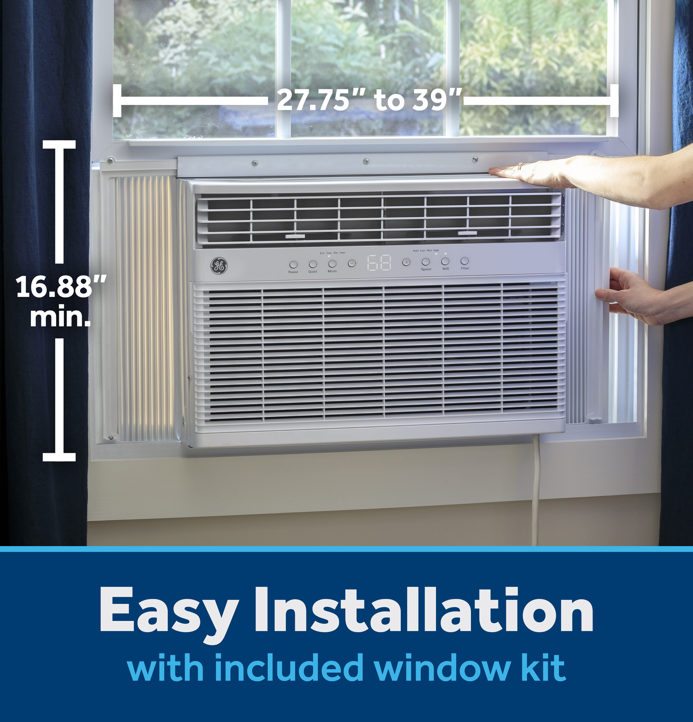 8,000 BTU Smart Heat/Cool with Heat Pump Electronic Window Air Conditioner for Medium Rooms up to 350 sq. ft. view 3