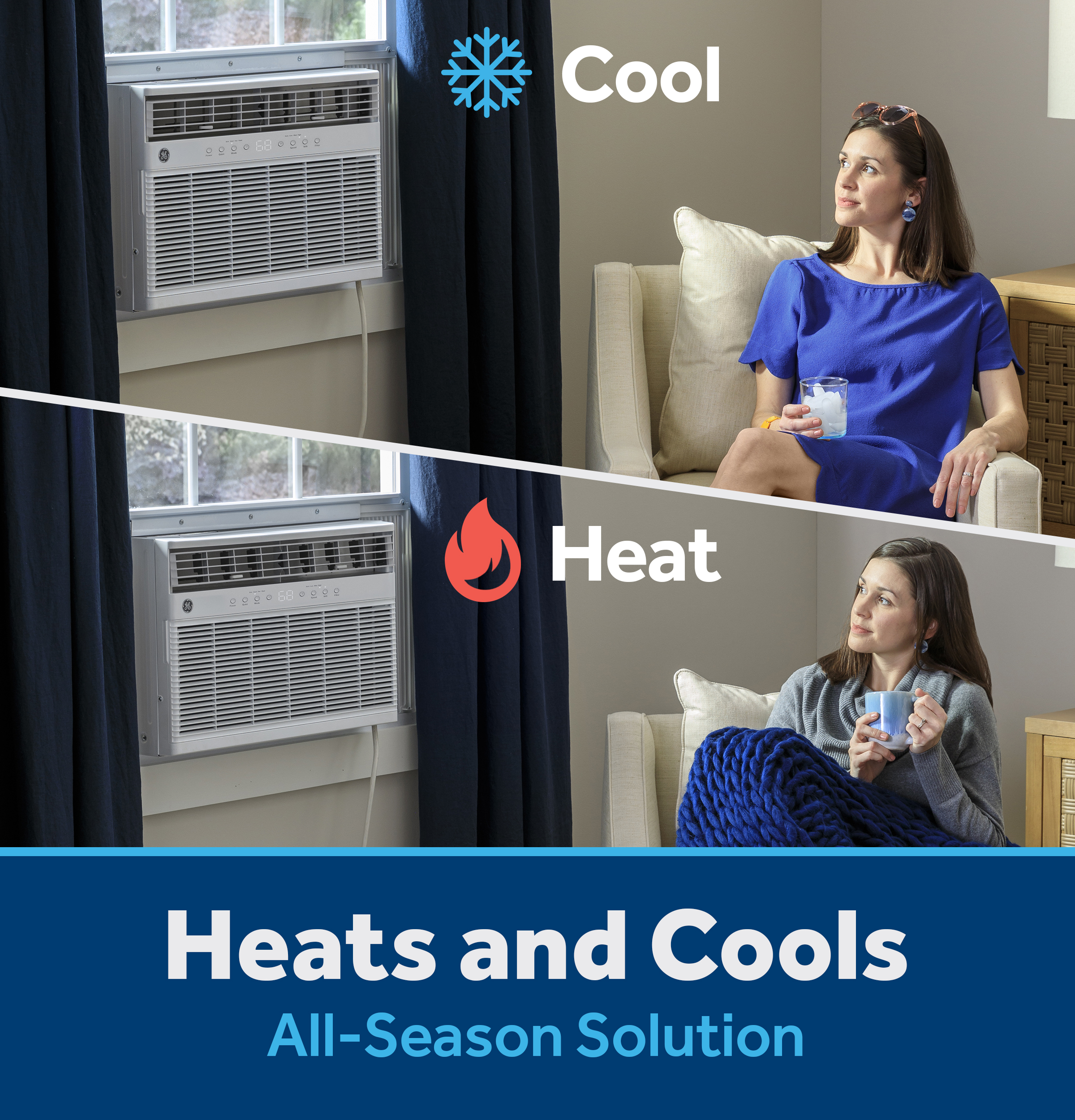8,000 BTU Smart Heat/Cool with Heat Pump Electronic Window Air Conditioner for Medium Rooms up to 350 sq. ft. view 4